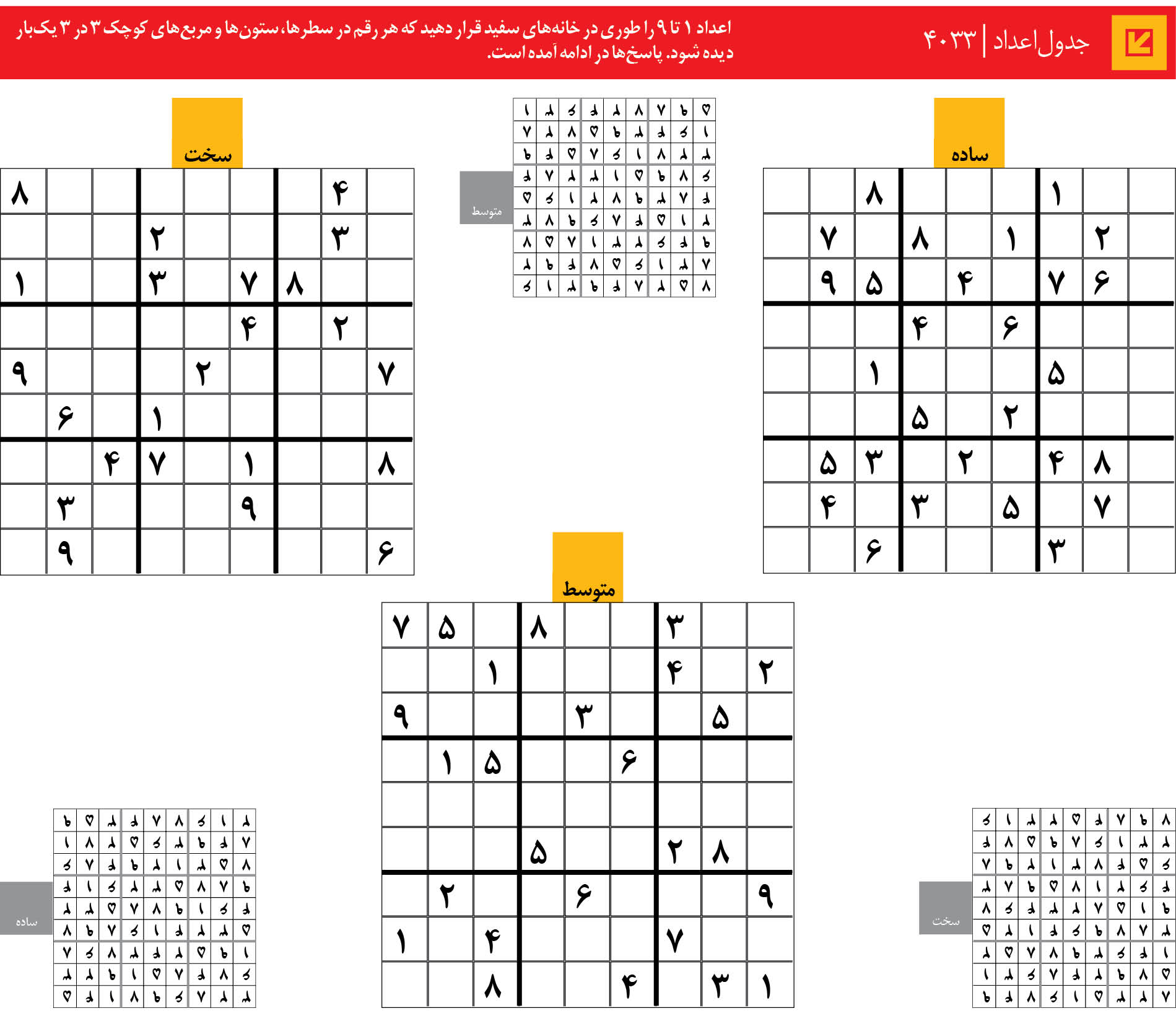 جدول‌اعداد | 4033