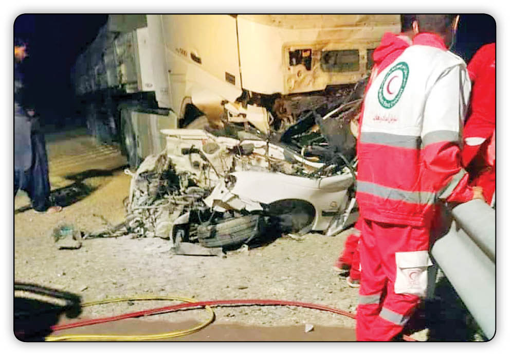 جاده مرگ جان 8عضو یک خانواده را گرفت