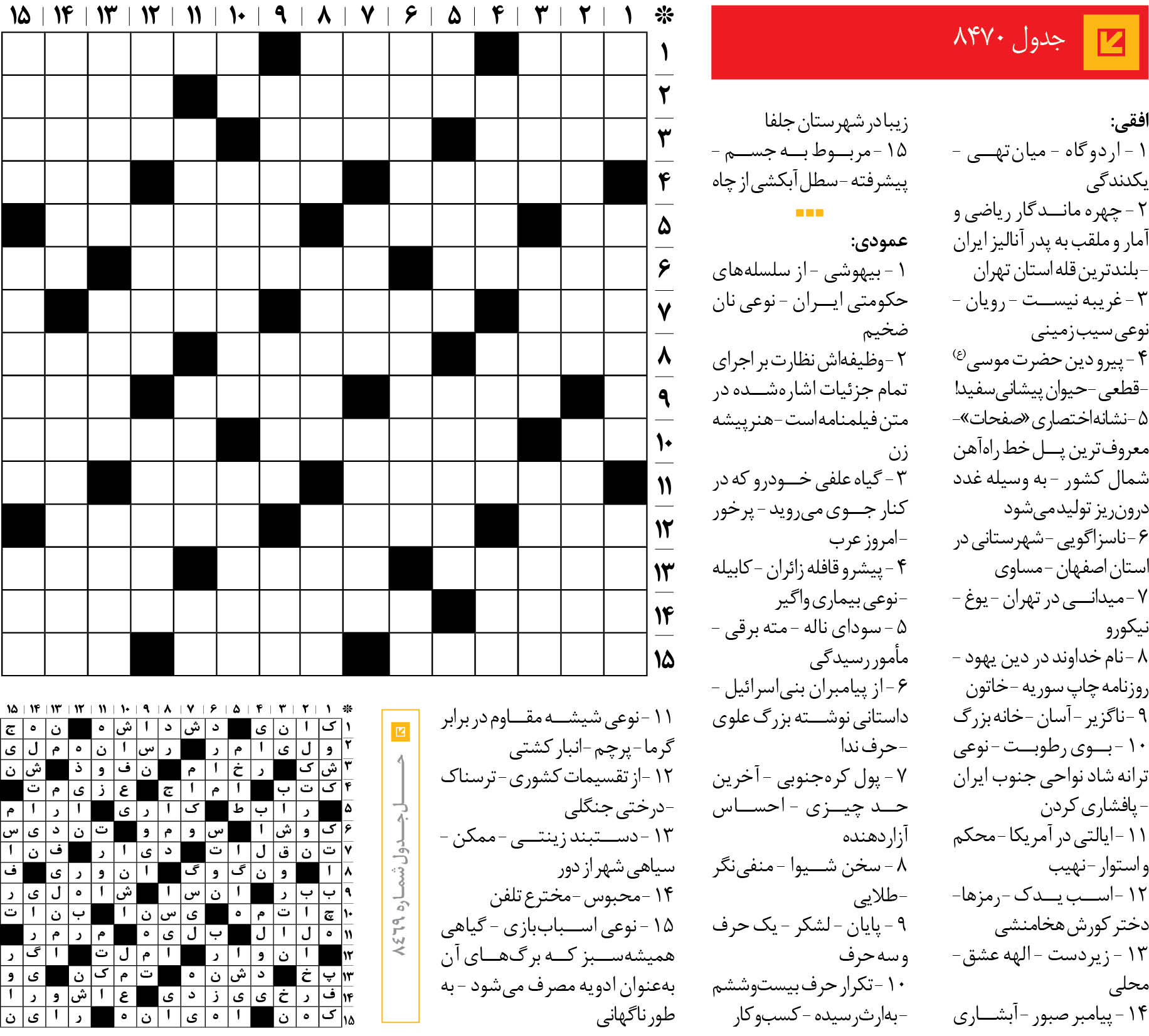 جدول 8470