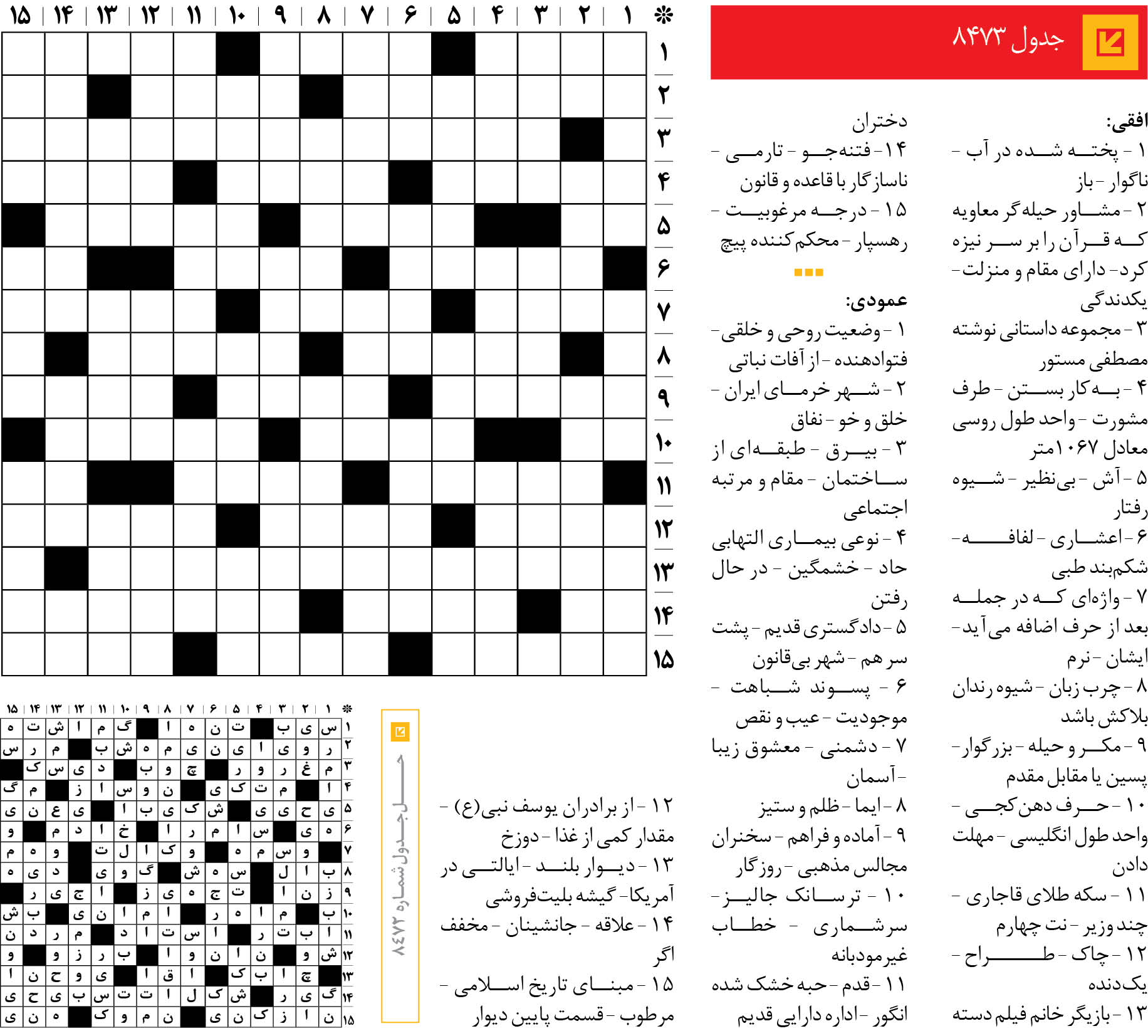 جدول 8473
