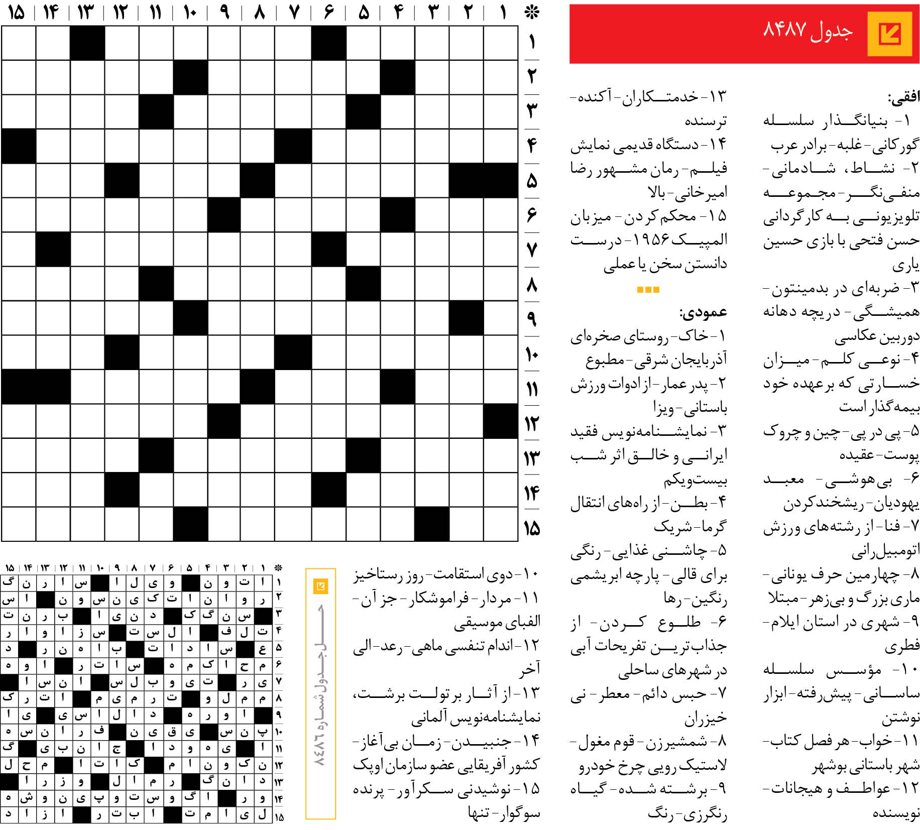 جدول 8487
