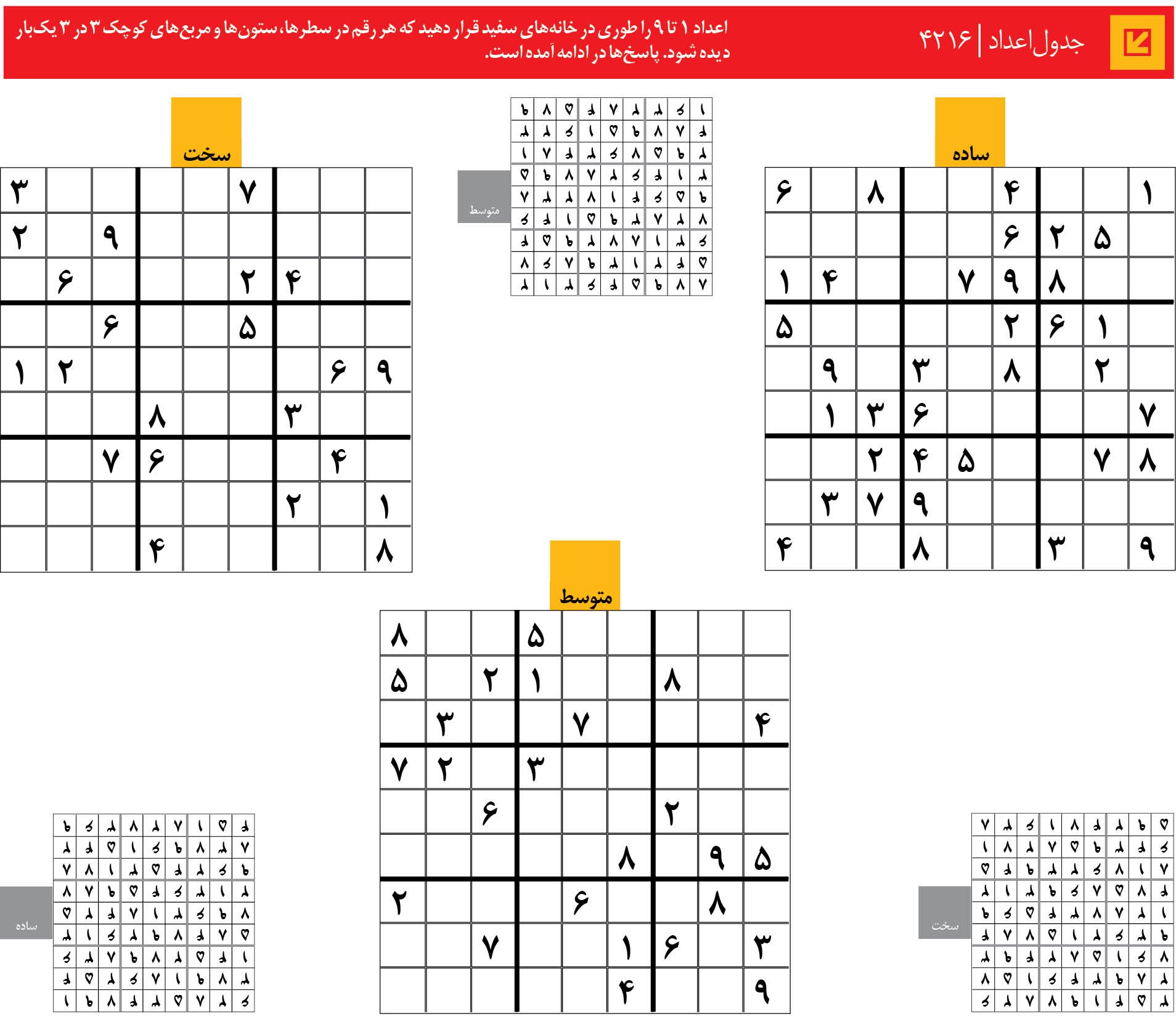 جدول‌اعداد | 4216
