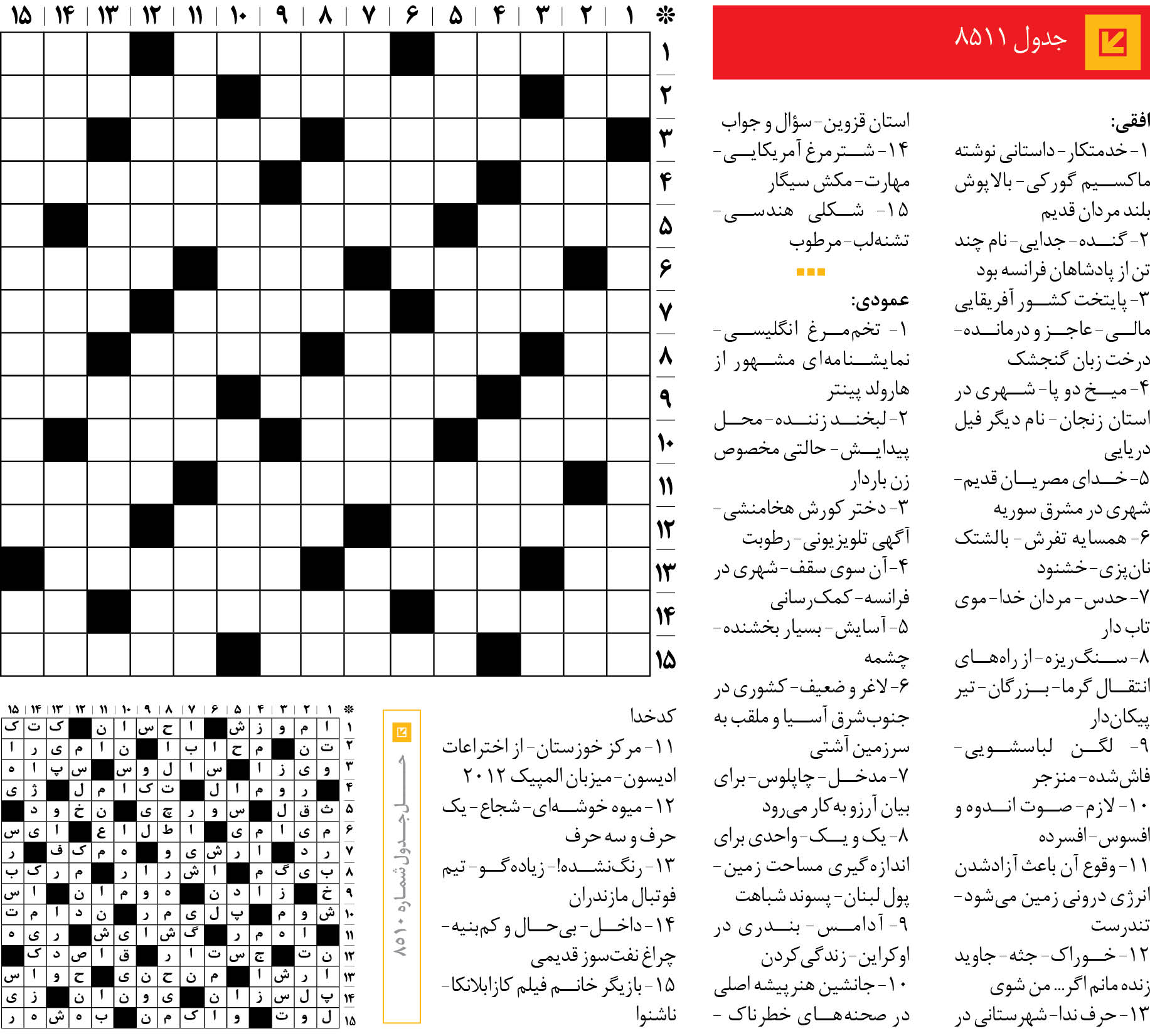 جدول 8511