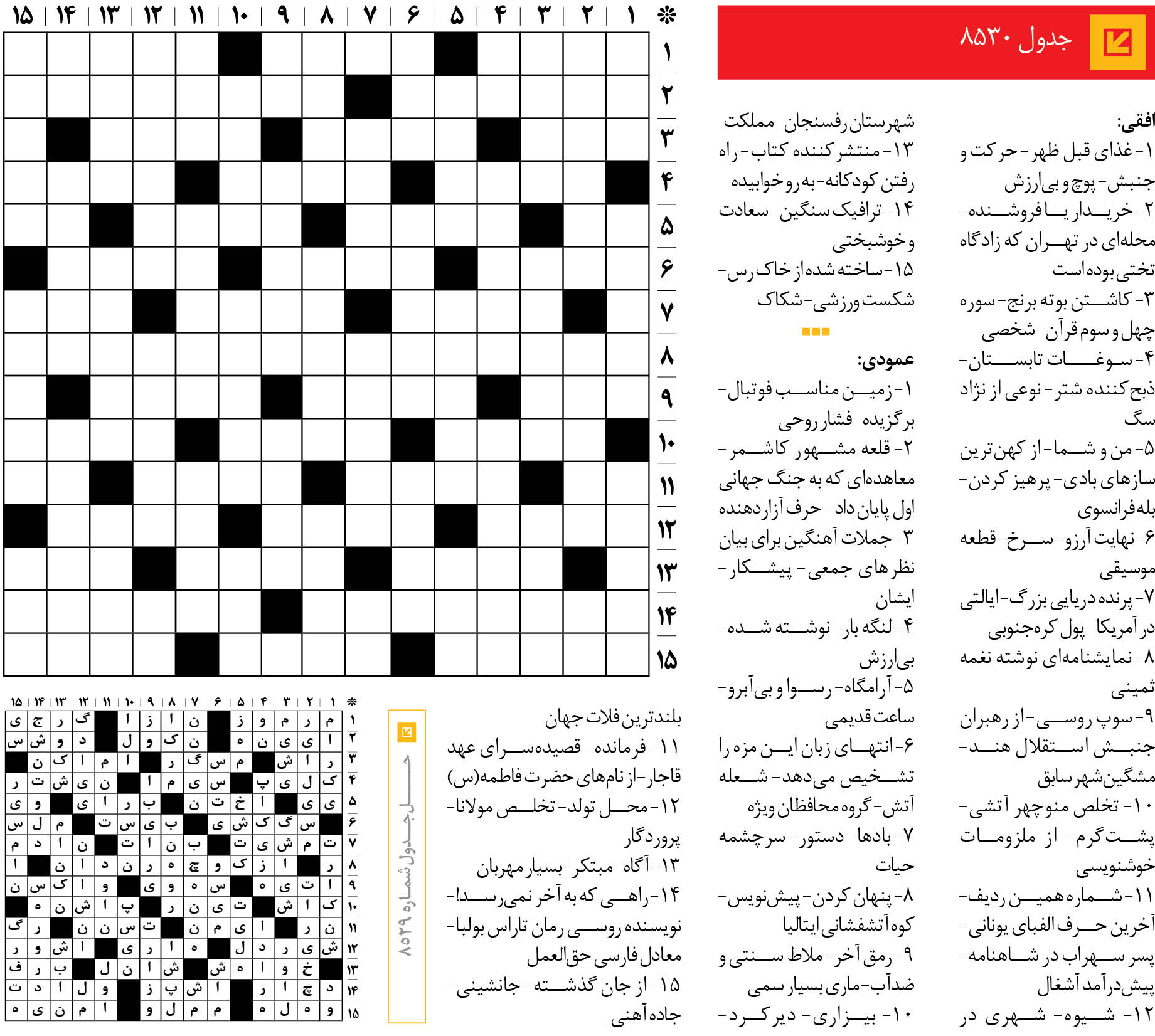 جدول 8530
