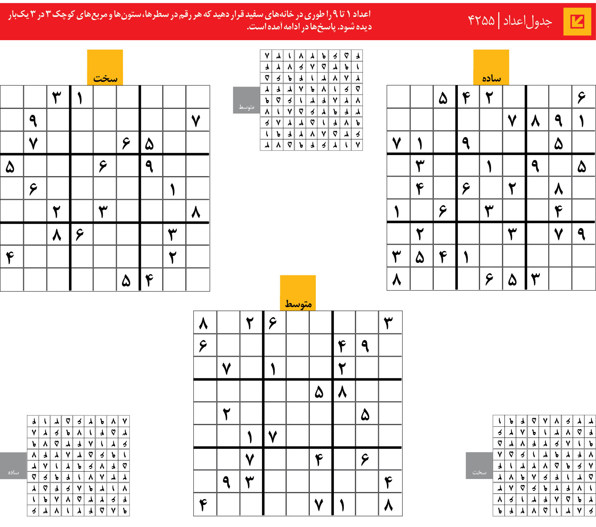 جدول‌اعداد | 4255