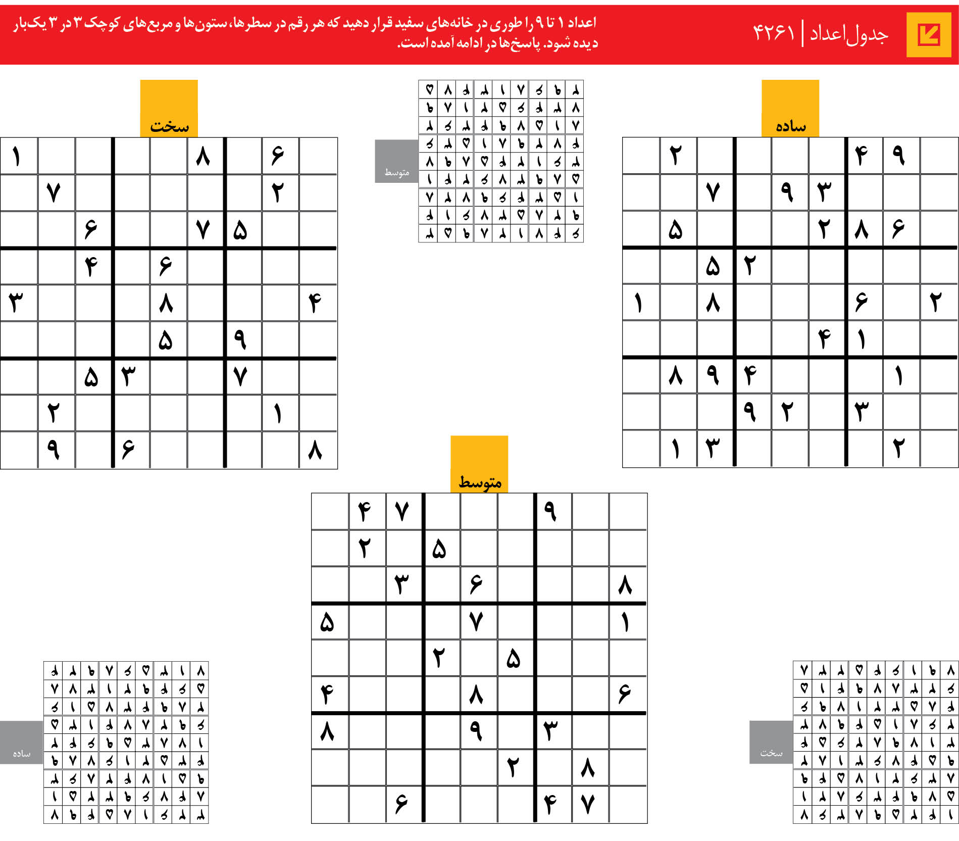 جدول‌اعداد | 4261