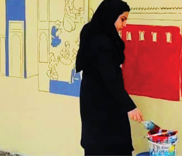 نقش مهر روی دیوار مدارس