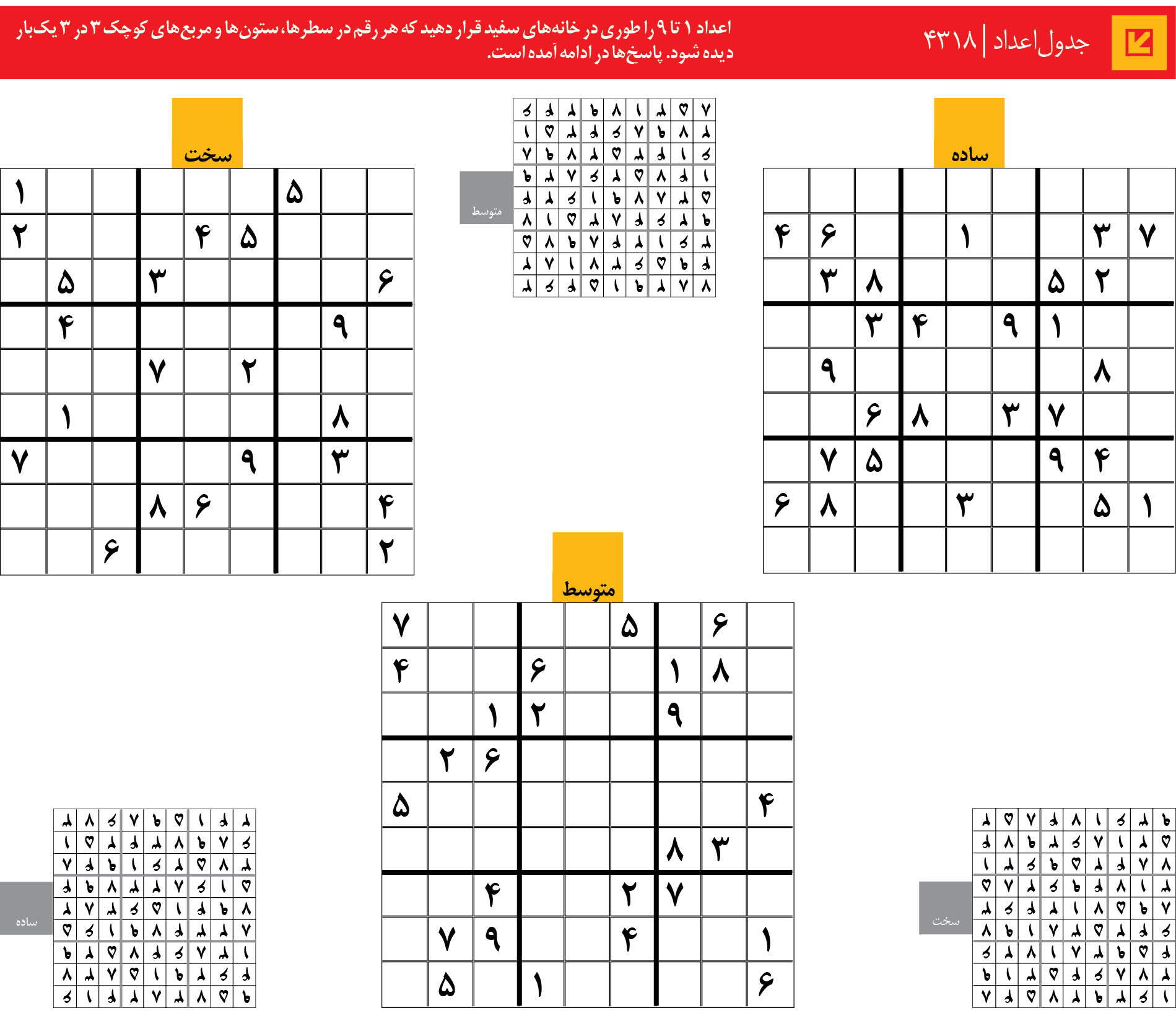 جدول‌اعداد | 4318