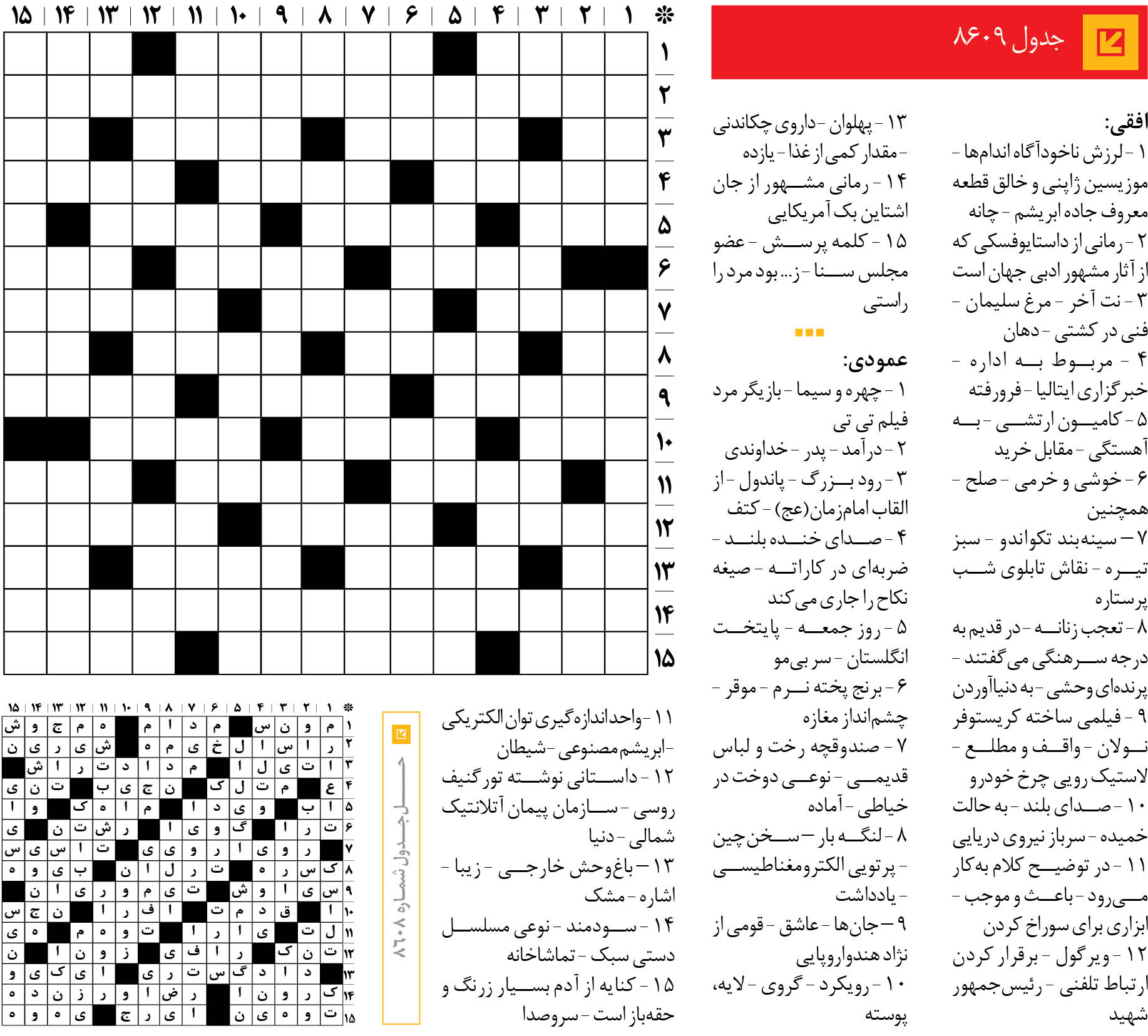 جدول 8609