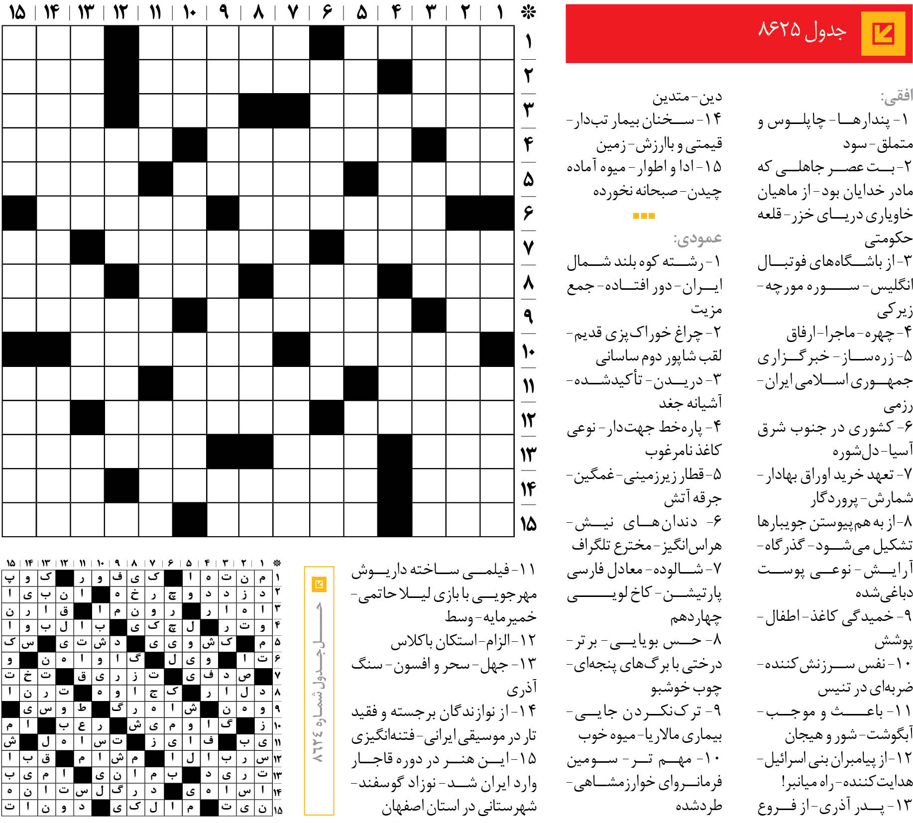 جدول 8625