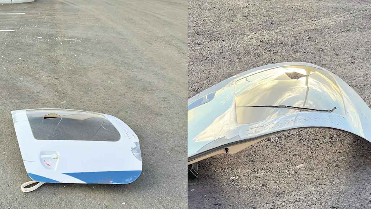 سقوط در هواپیما در پارکینگ