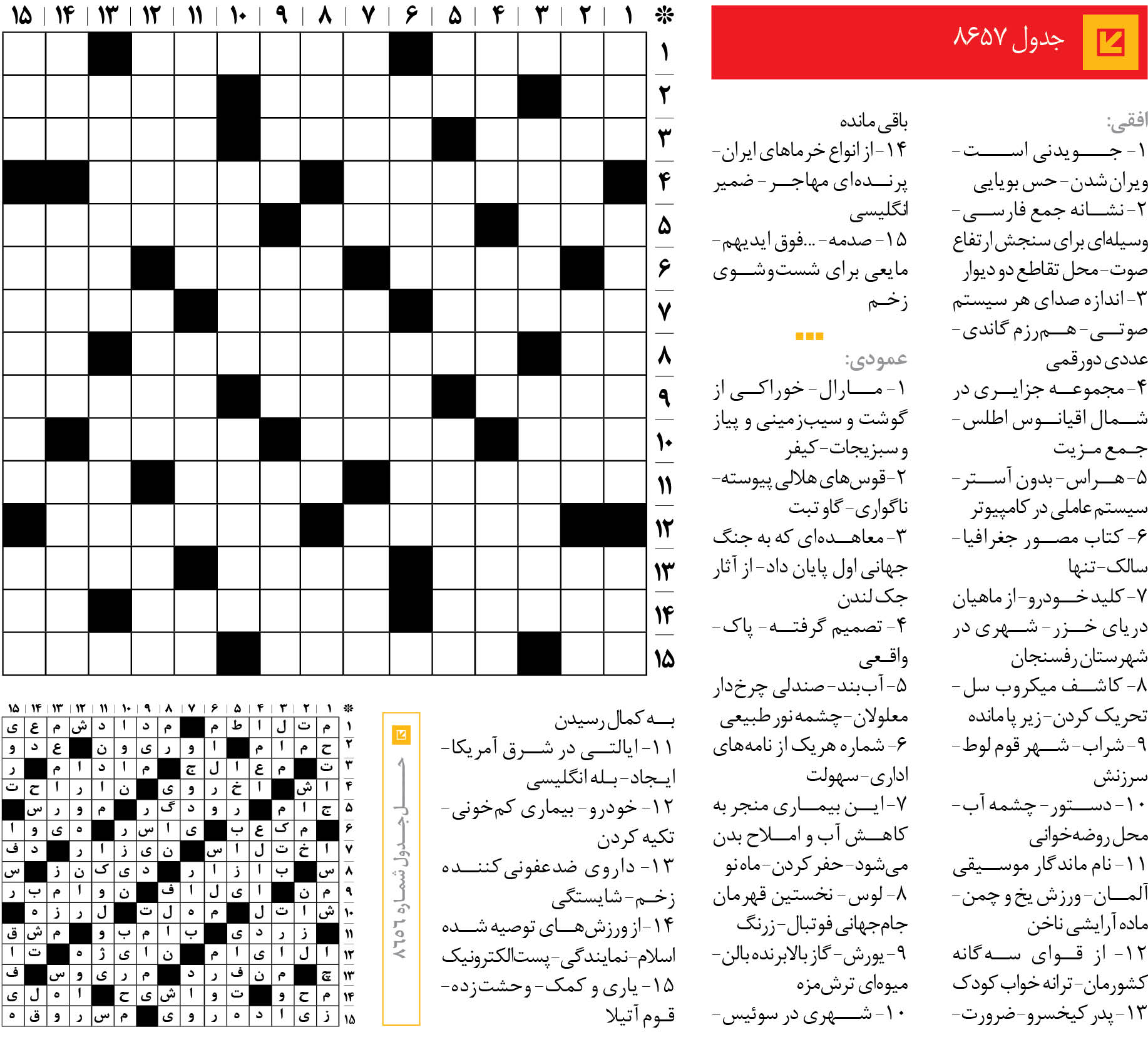 جدول 8657