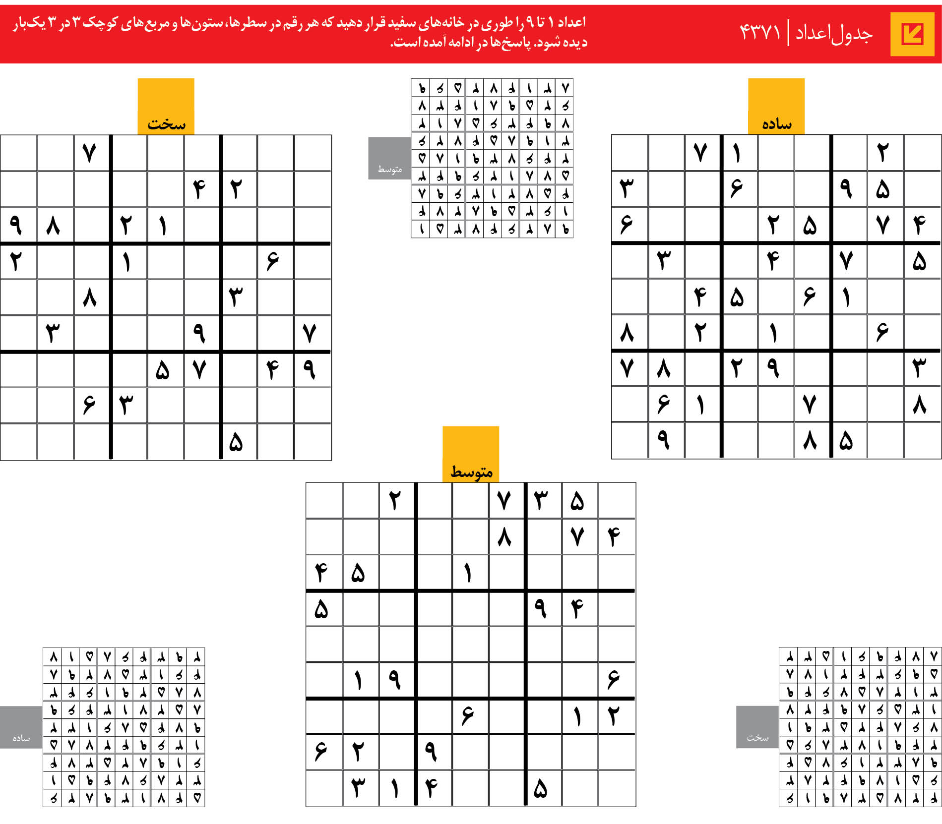 جدول‌اعداد | 4371