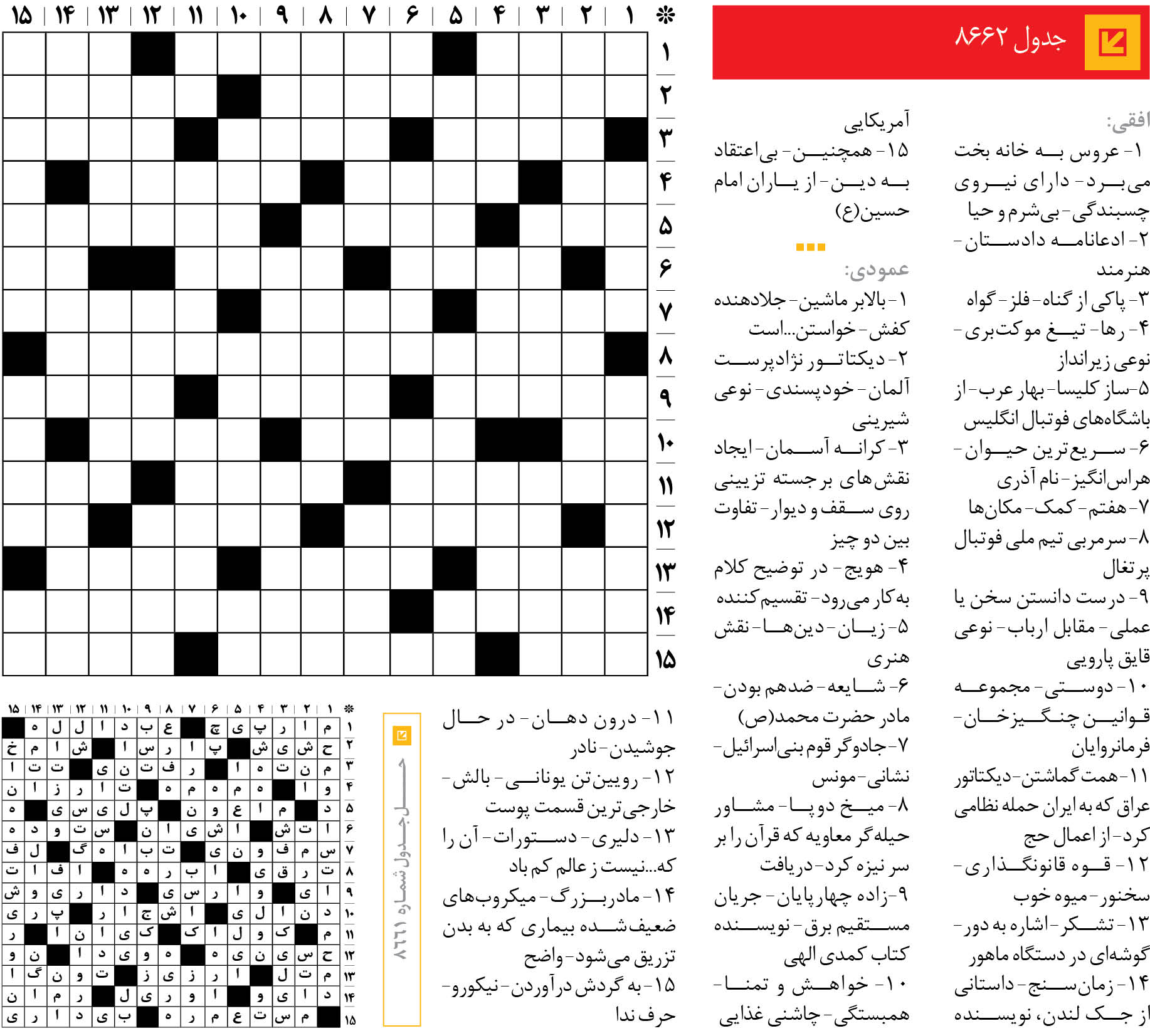 جدول 8662