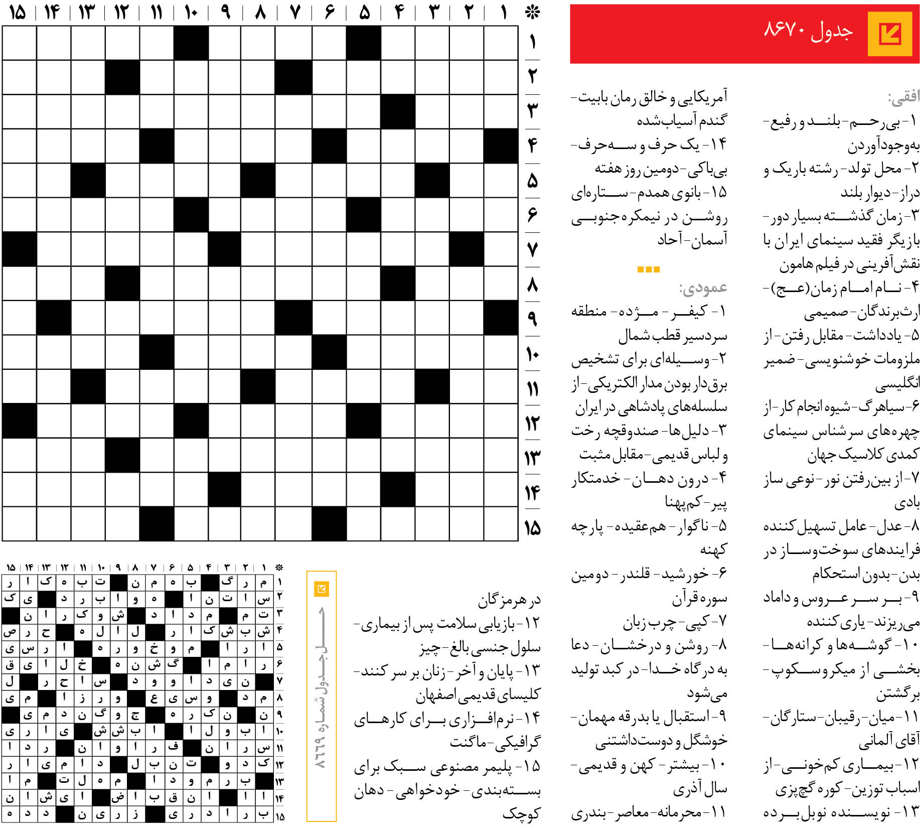 جدول 8670