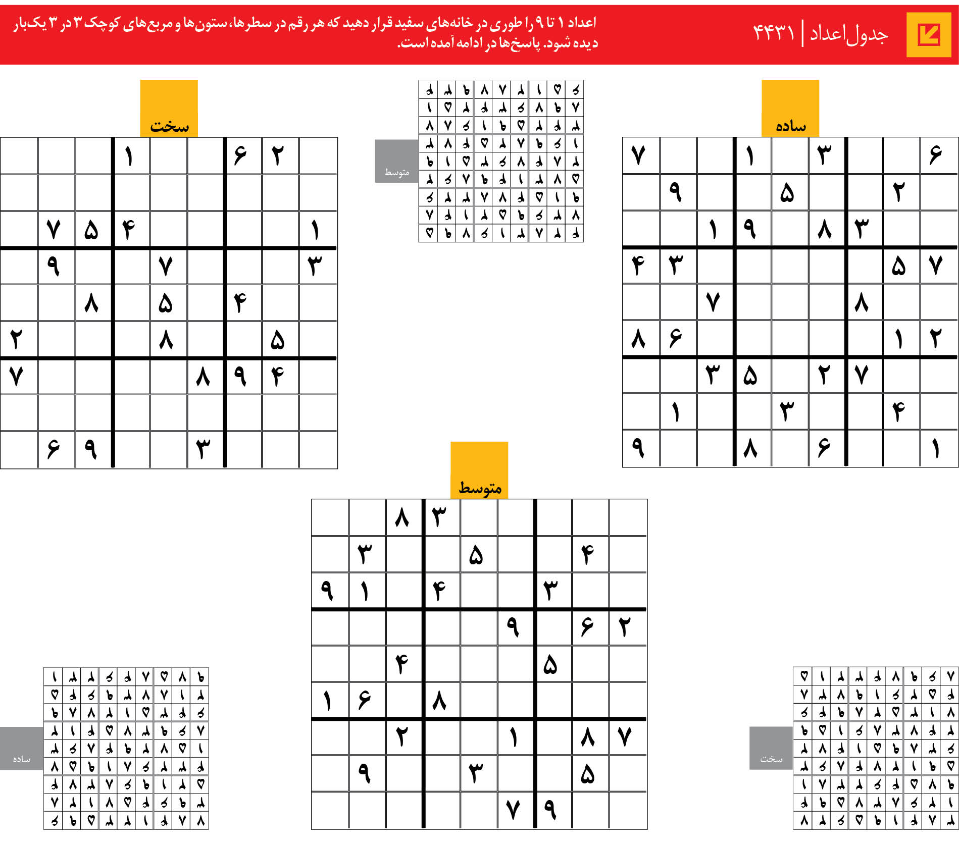 جدول‌اعداد | 4431