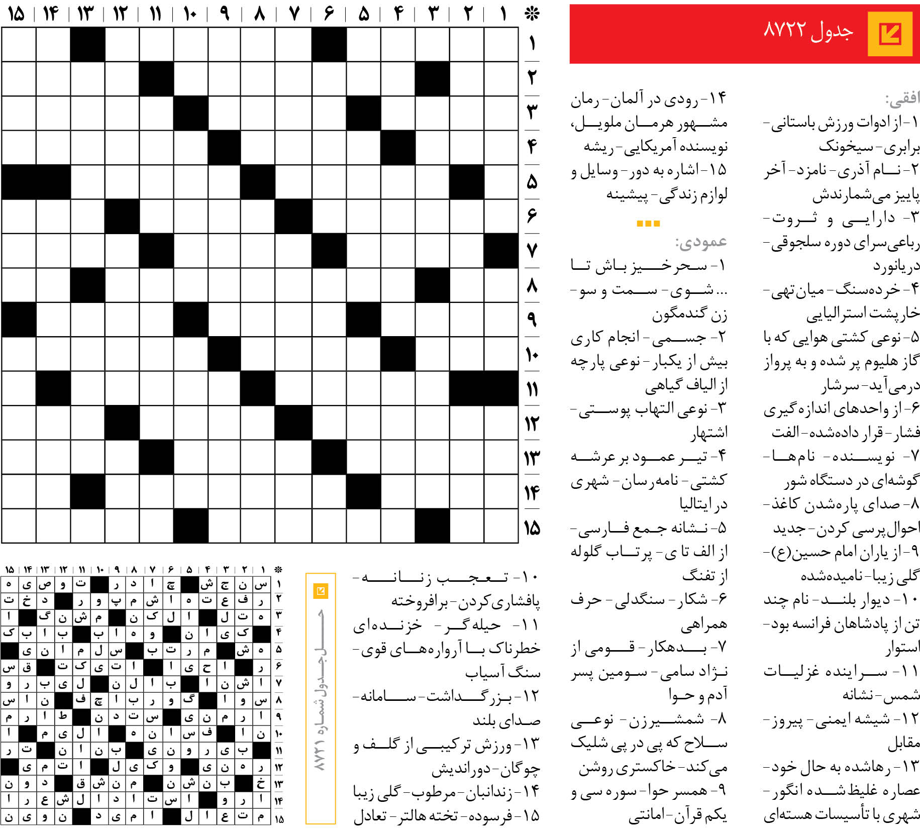 جدول 8722