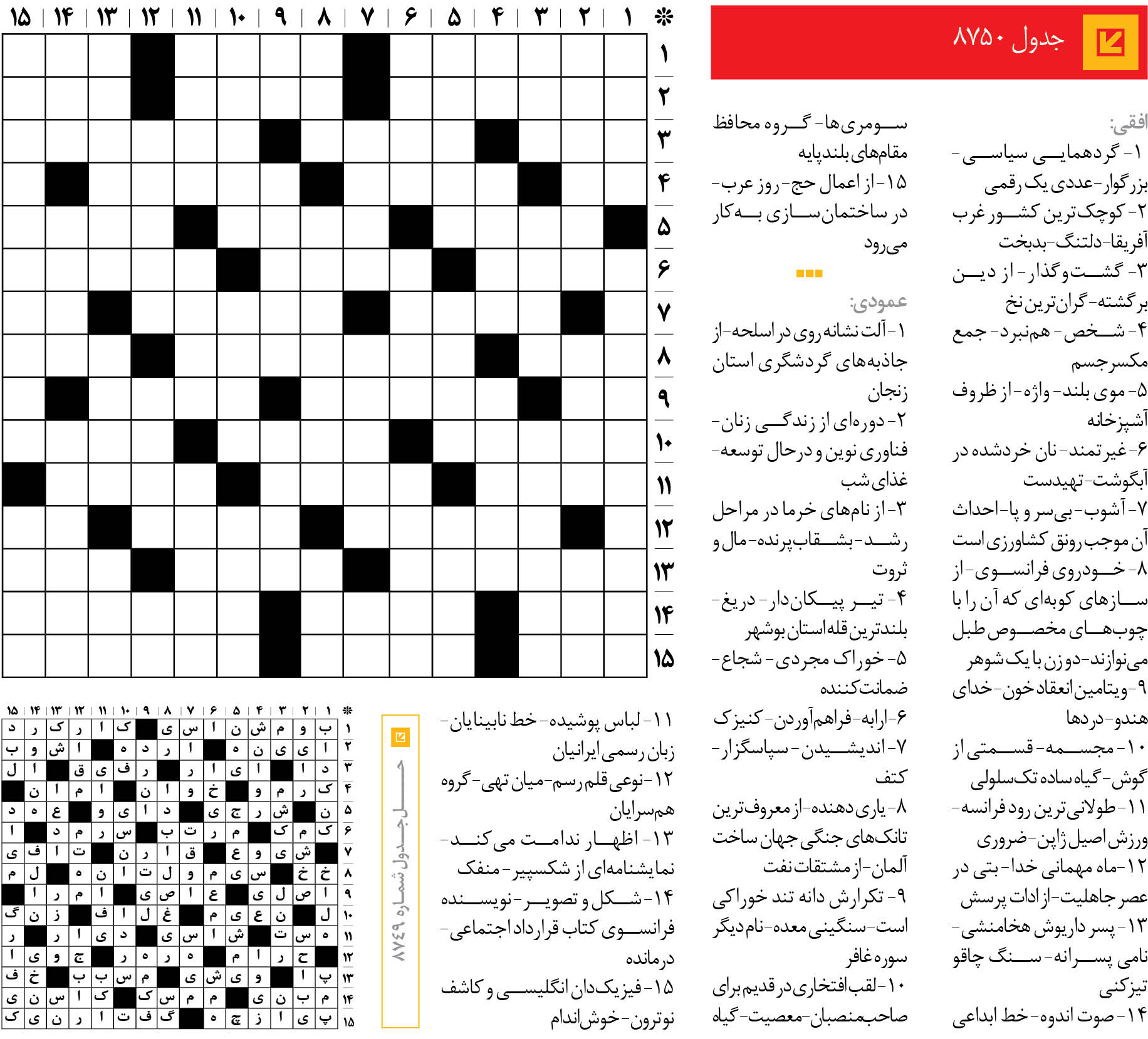 جدول 8750