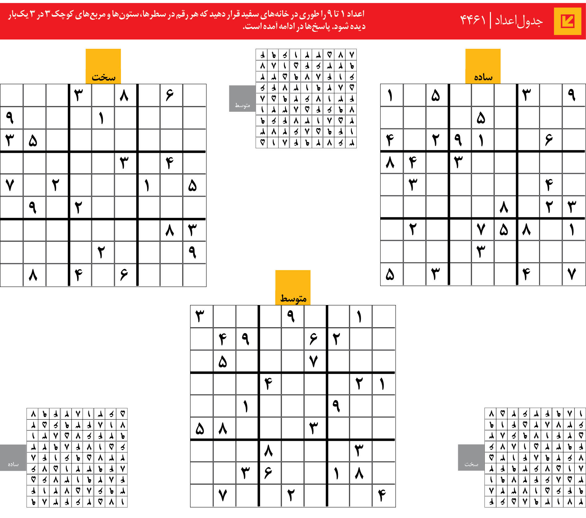 جدول‌اعداد | 4461