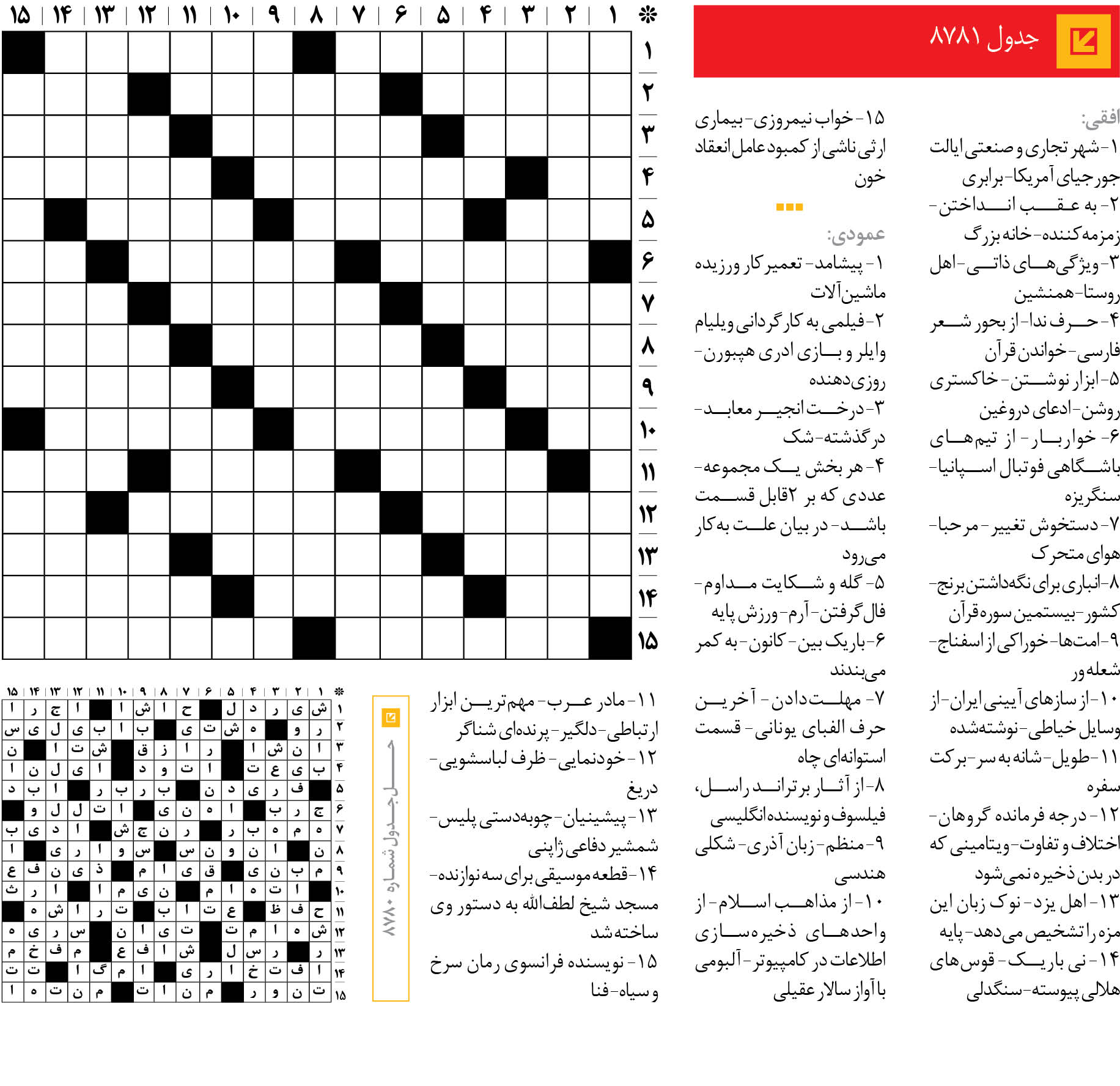 جدول 8781
