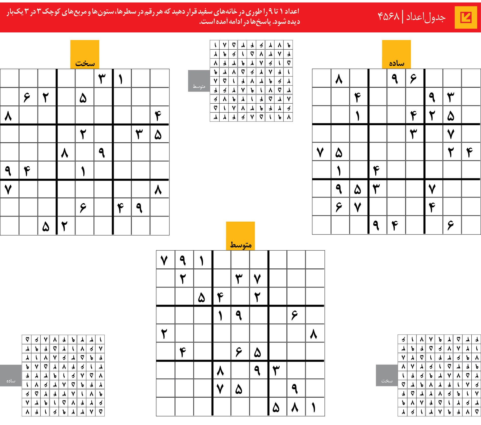 جدول‌اعداد | 4568
