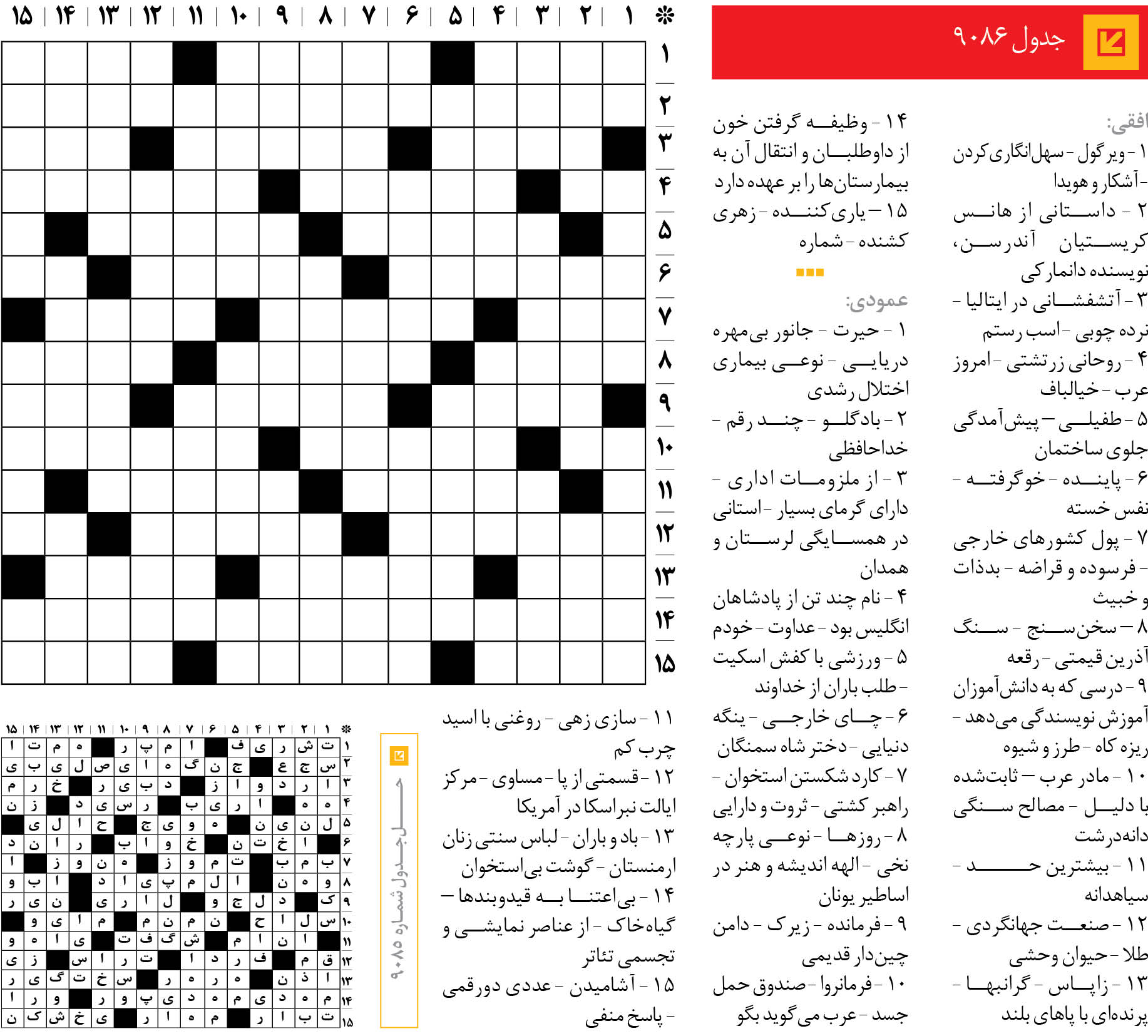 جد‌‌ول 9086