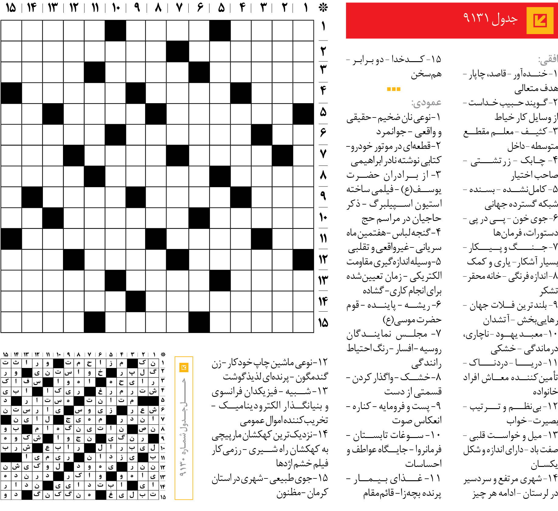 جد‌‌ول 9131