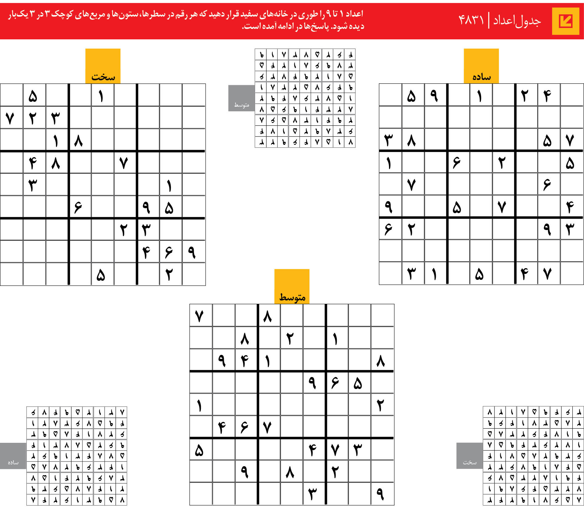 جدول‌اعداد | 4831
