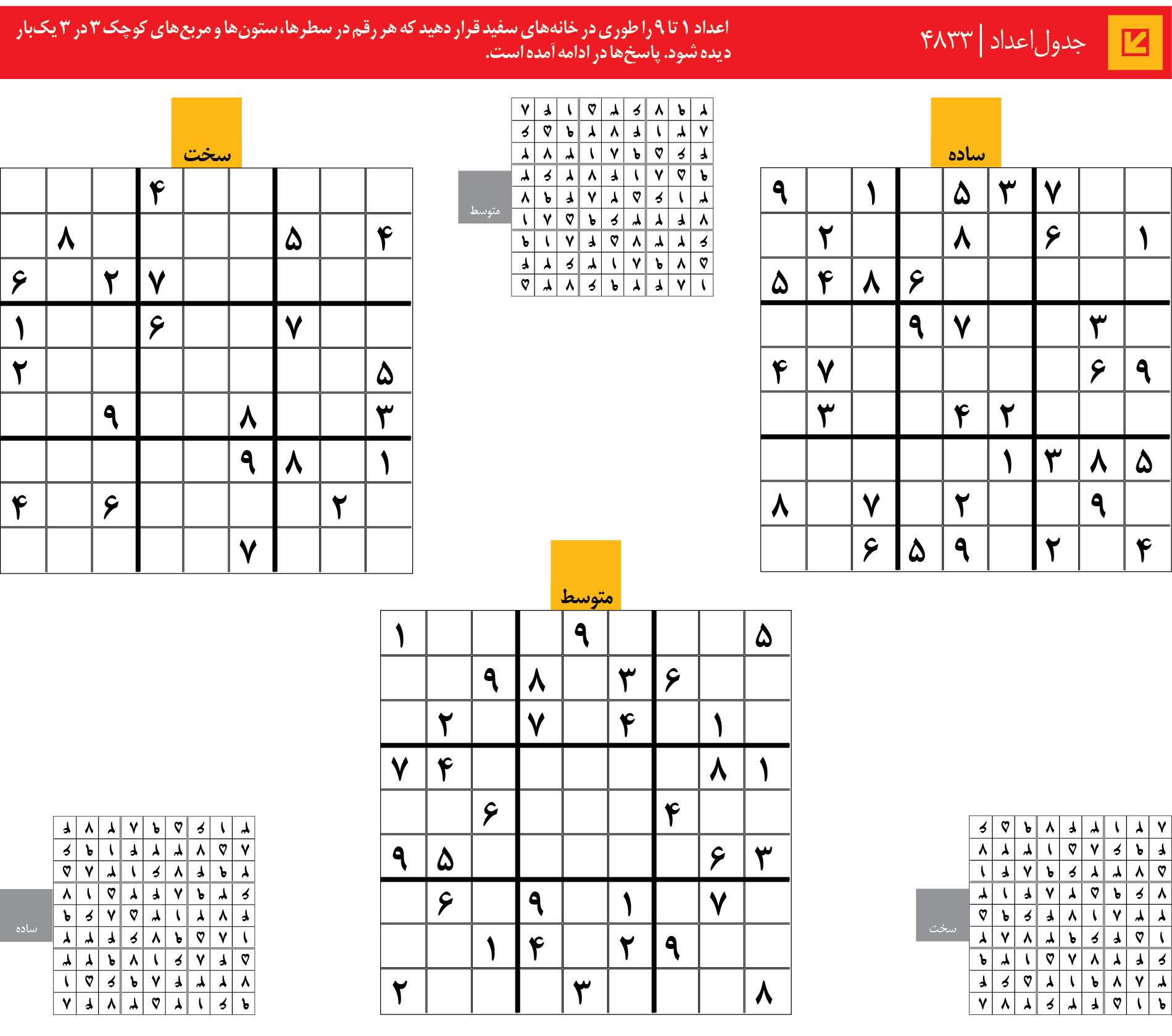 جدول‌اعداد | 4833