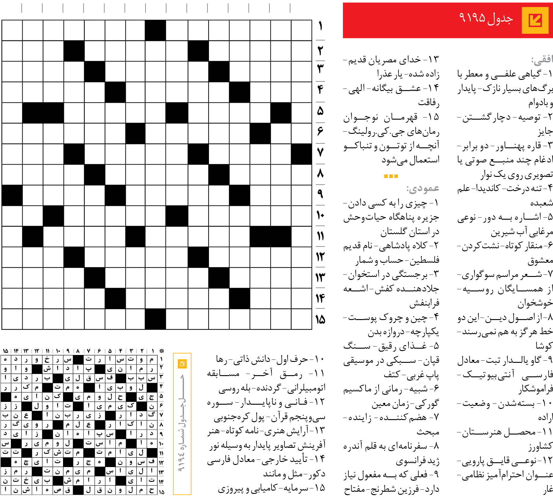 جد‌‌ول 9195