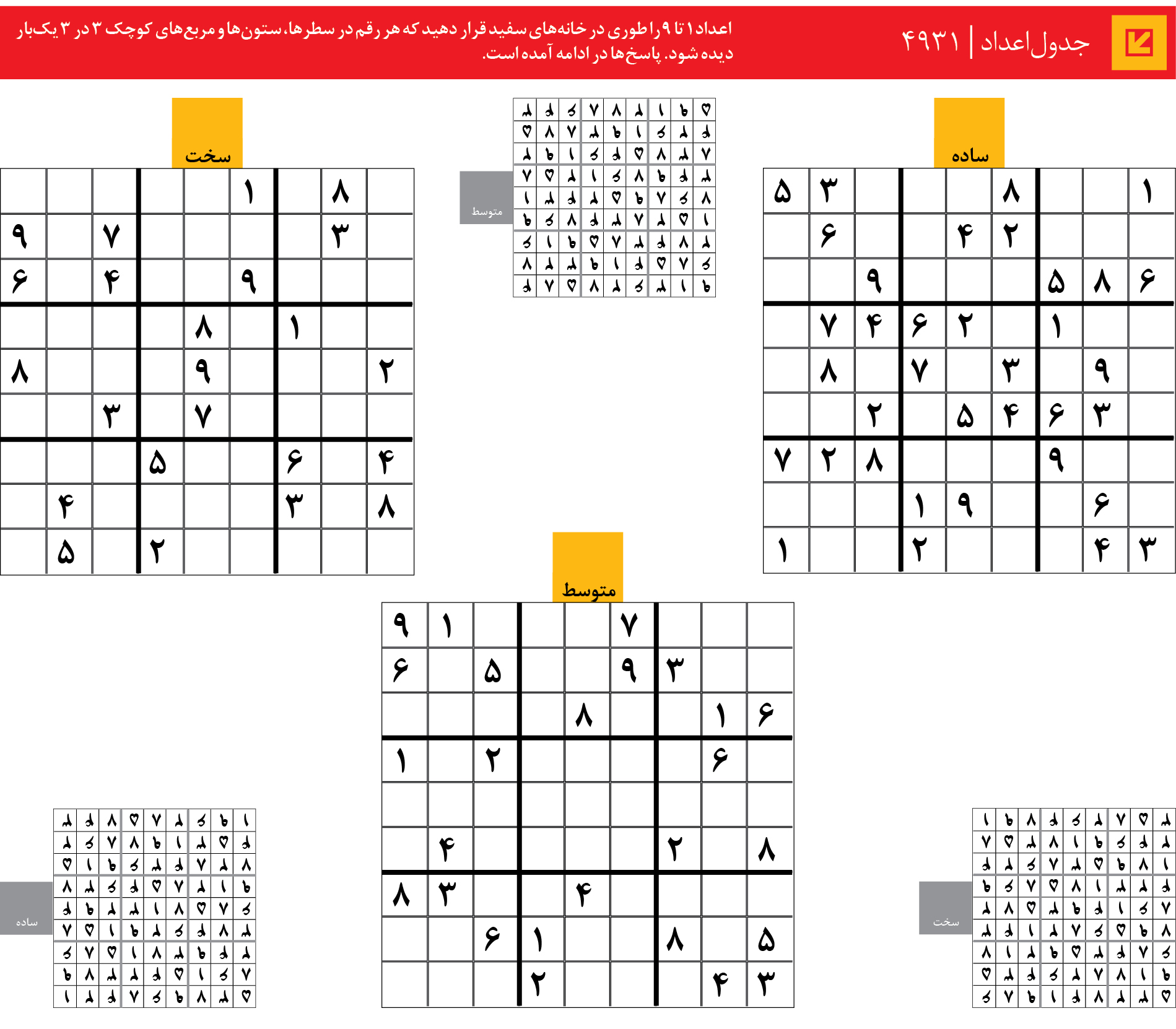 جدول‌اعداد | 4931