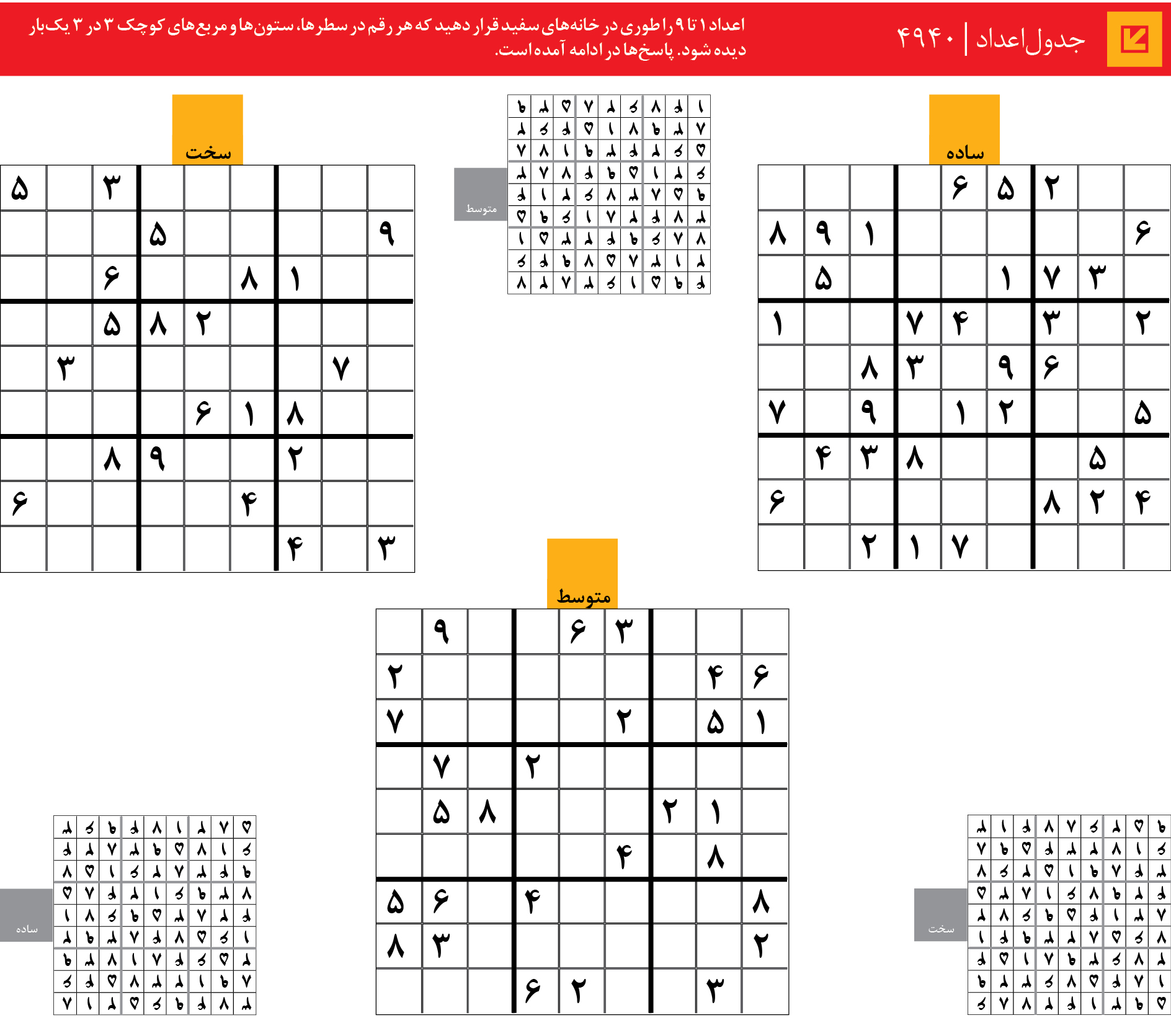 جدول‌اعداد | 4940