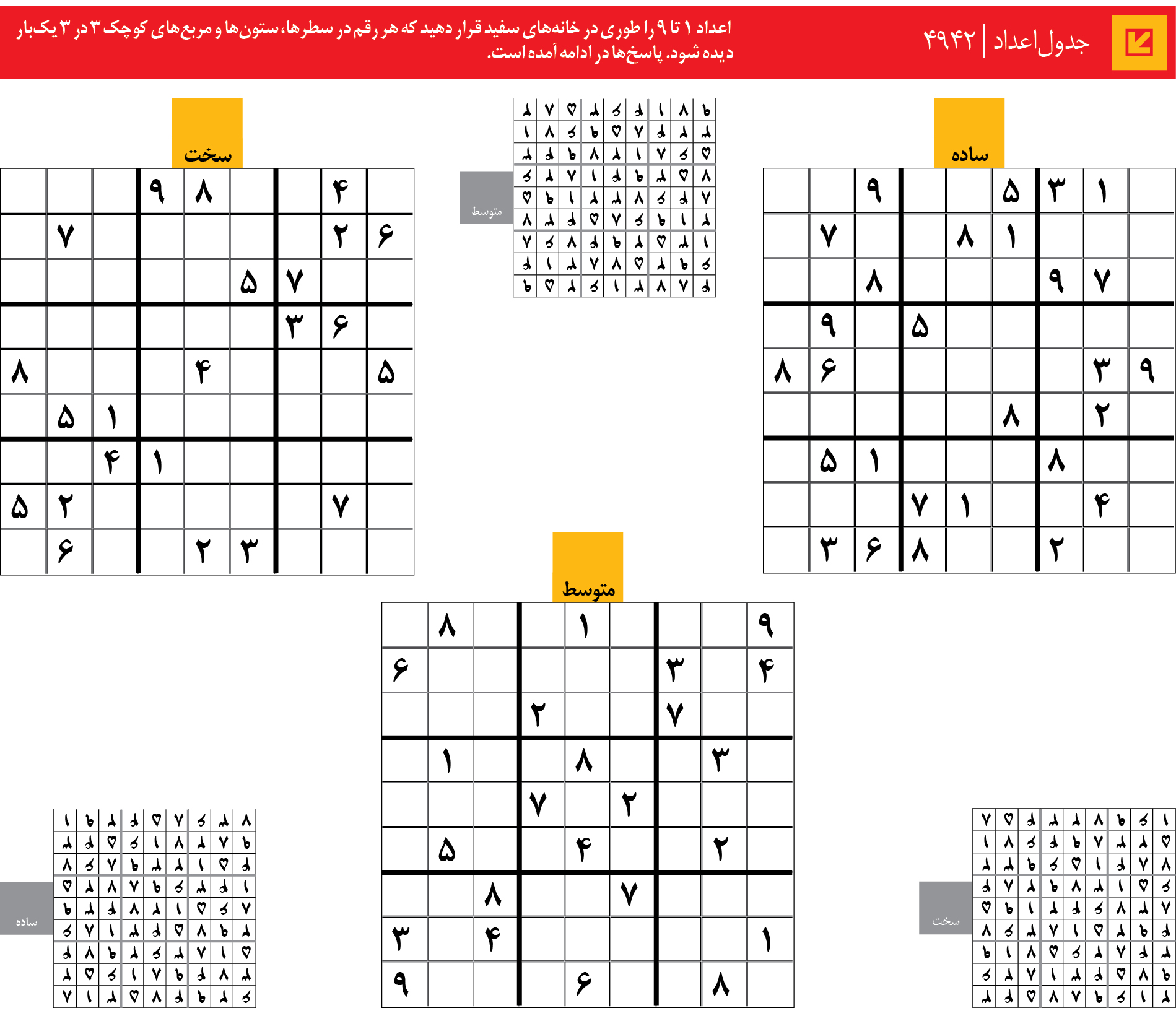 جدول‌اعداد | 4942