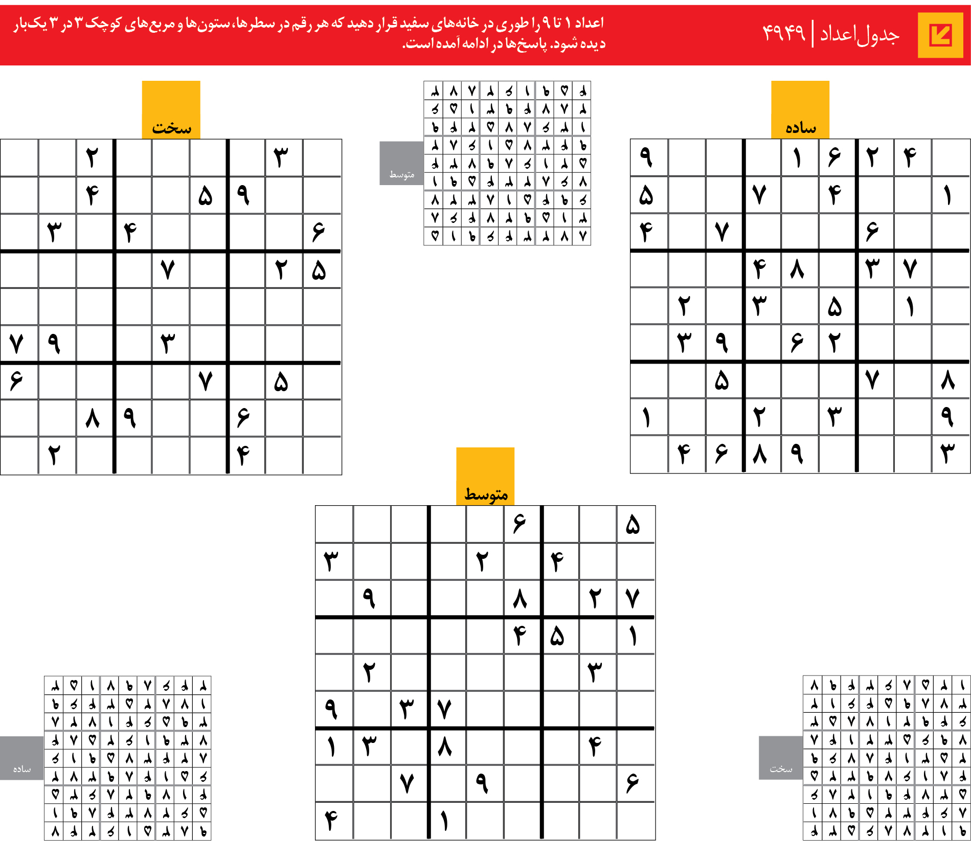 جدول‌اعداد | 4949