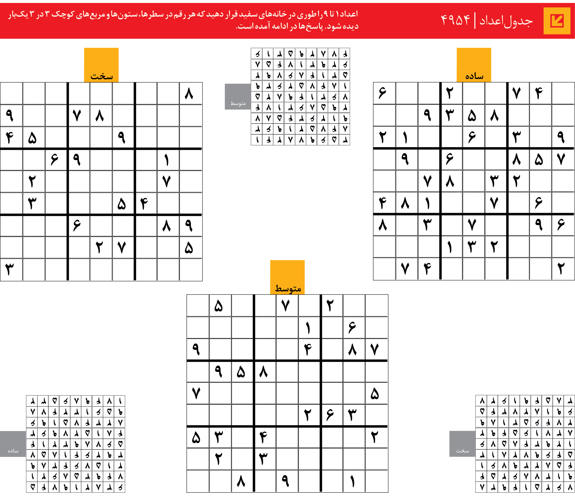 جدول‌اعداد | 4954