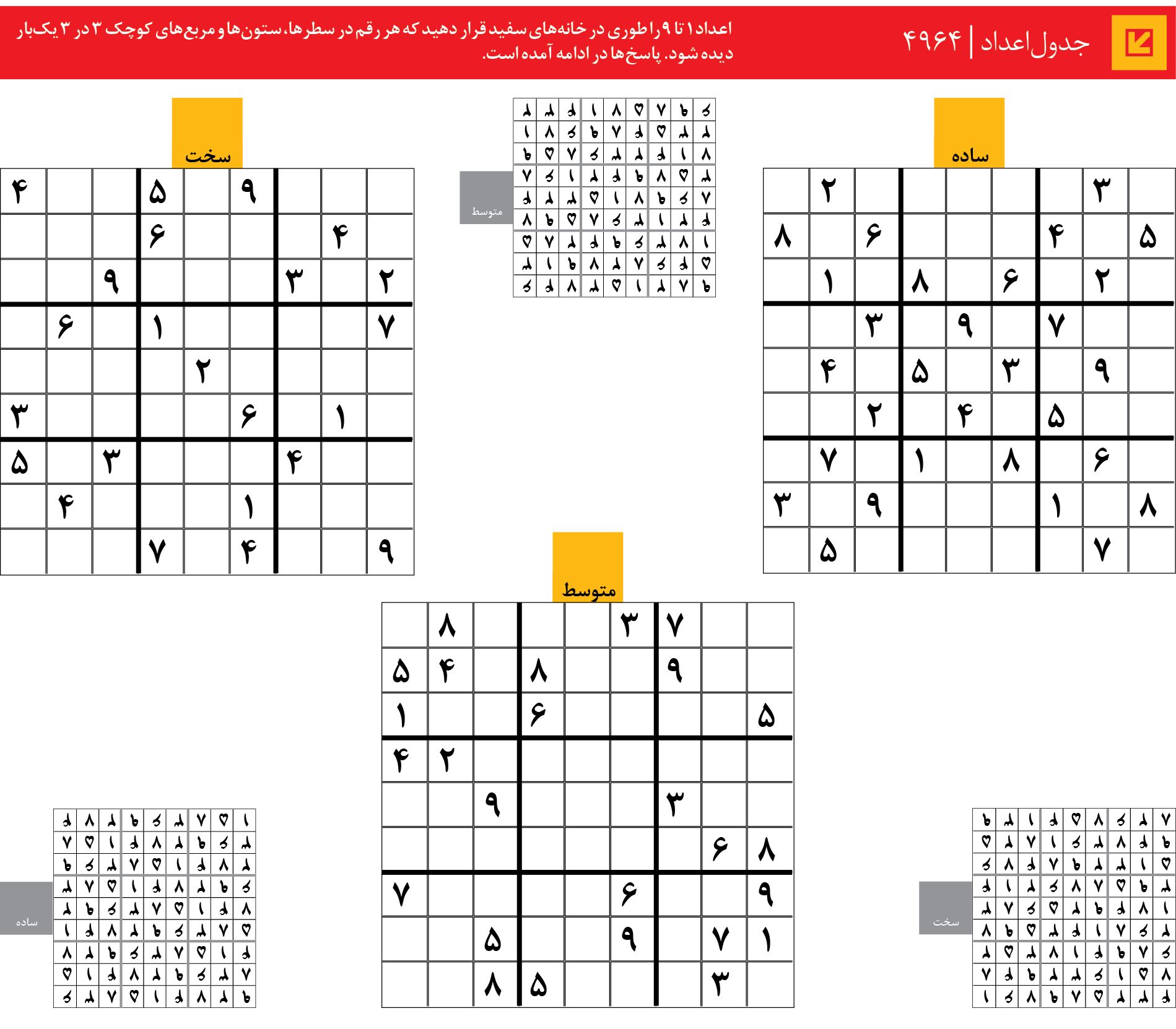 جدول‌اعداد | 4964