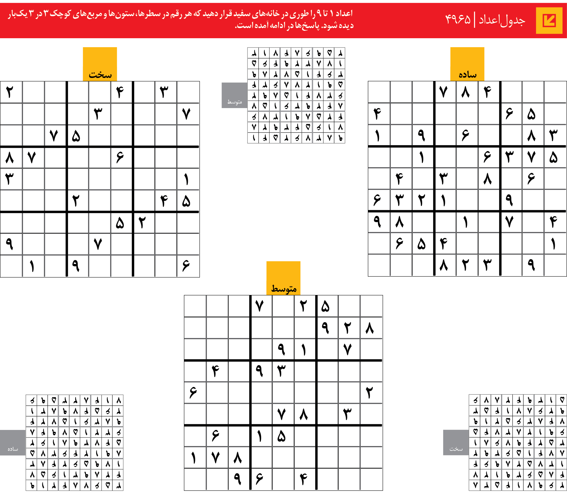 جدول‌اعداد | 4965