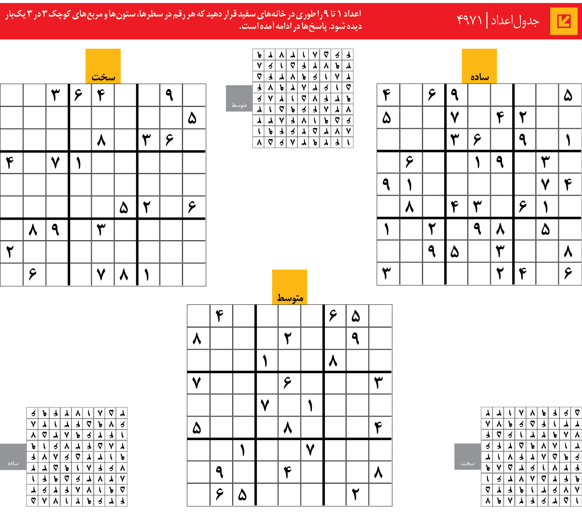 جدول‌اعداد | 4971