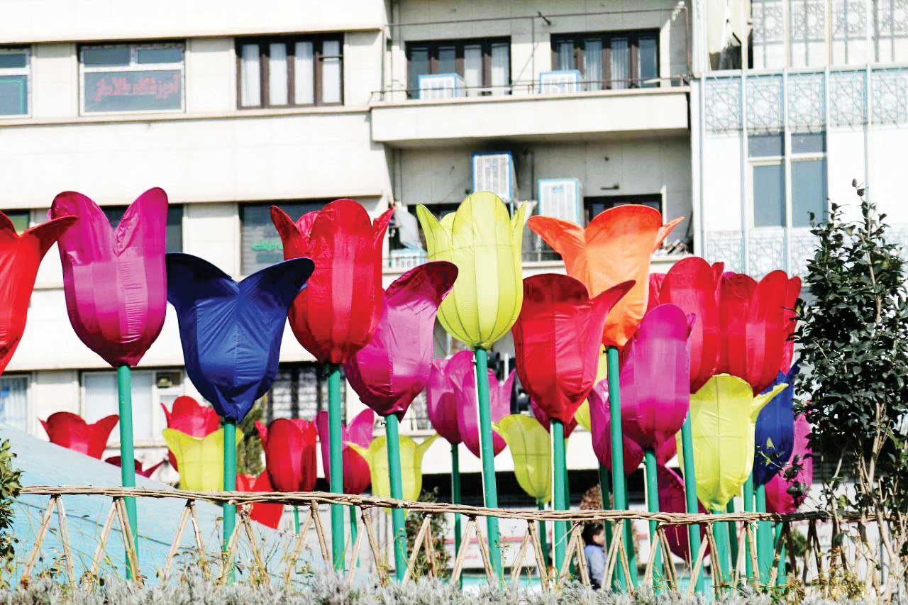 رخ نمایی لاله‌ها در میدان انقلاب