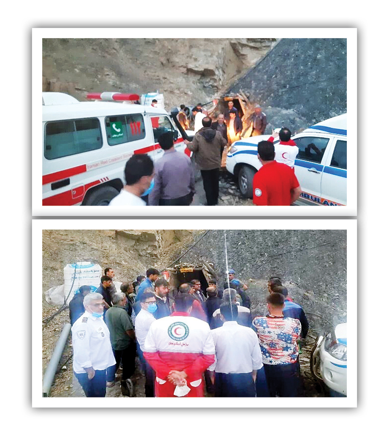 مرگ کارگران فداکار در حادثه معدن