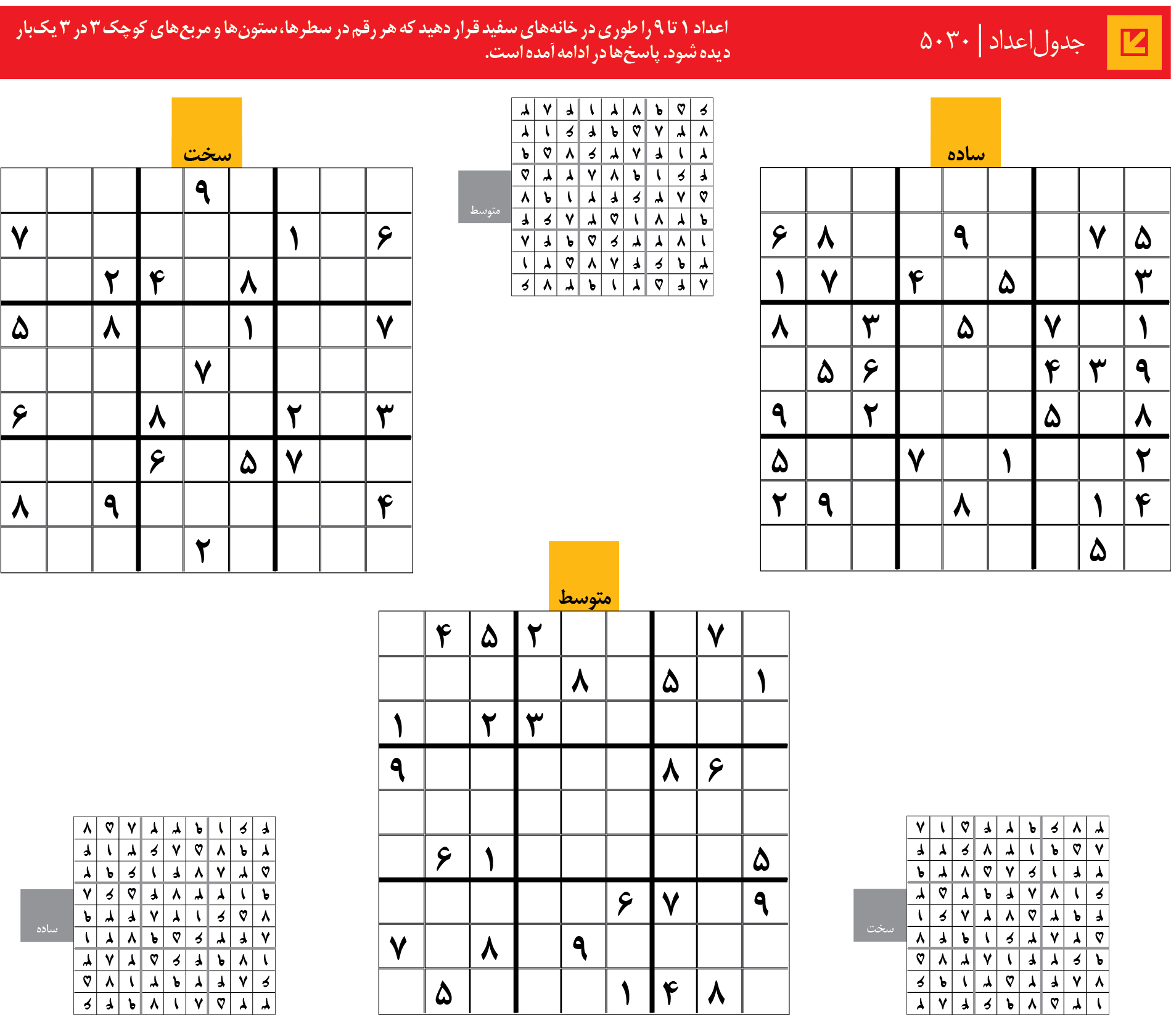 جدول‌اعداد | 5030