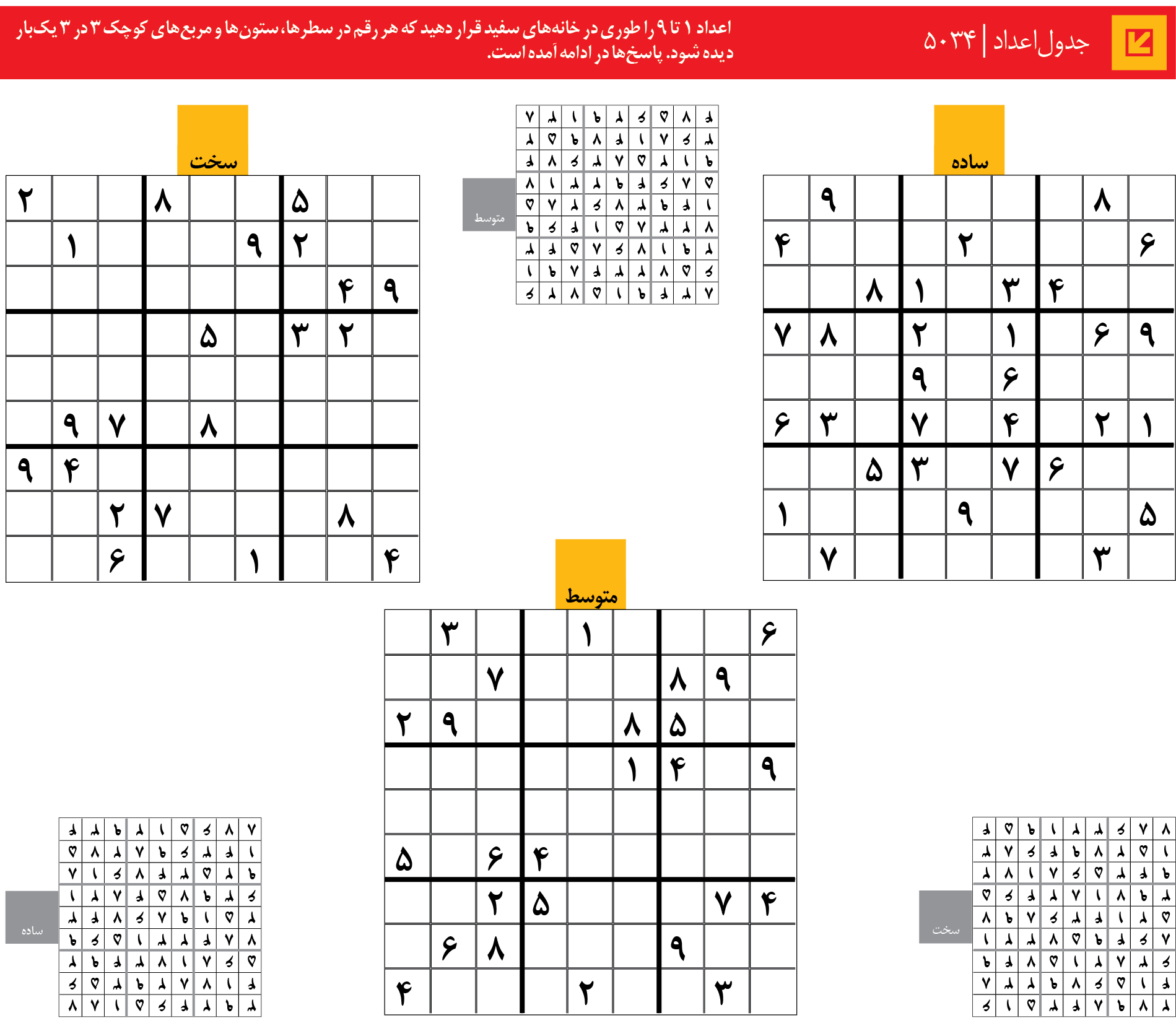 جدول‌اعداد | 5034