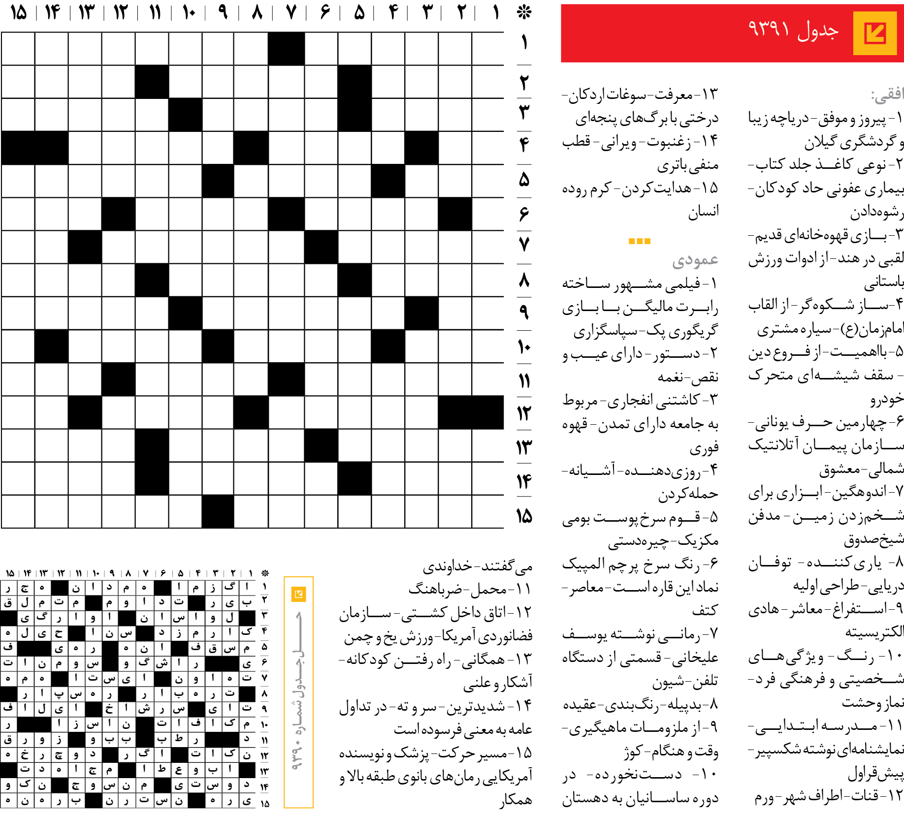 جد‌‌ول 9391