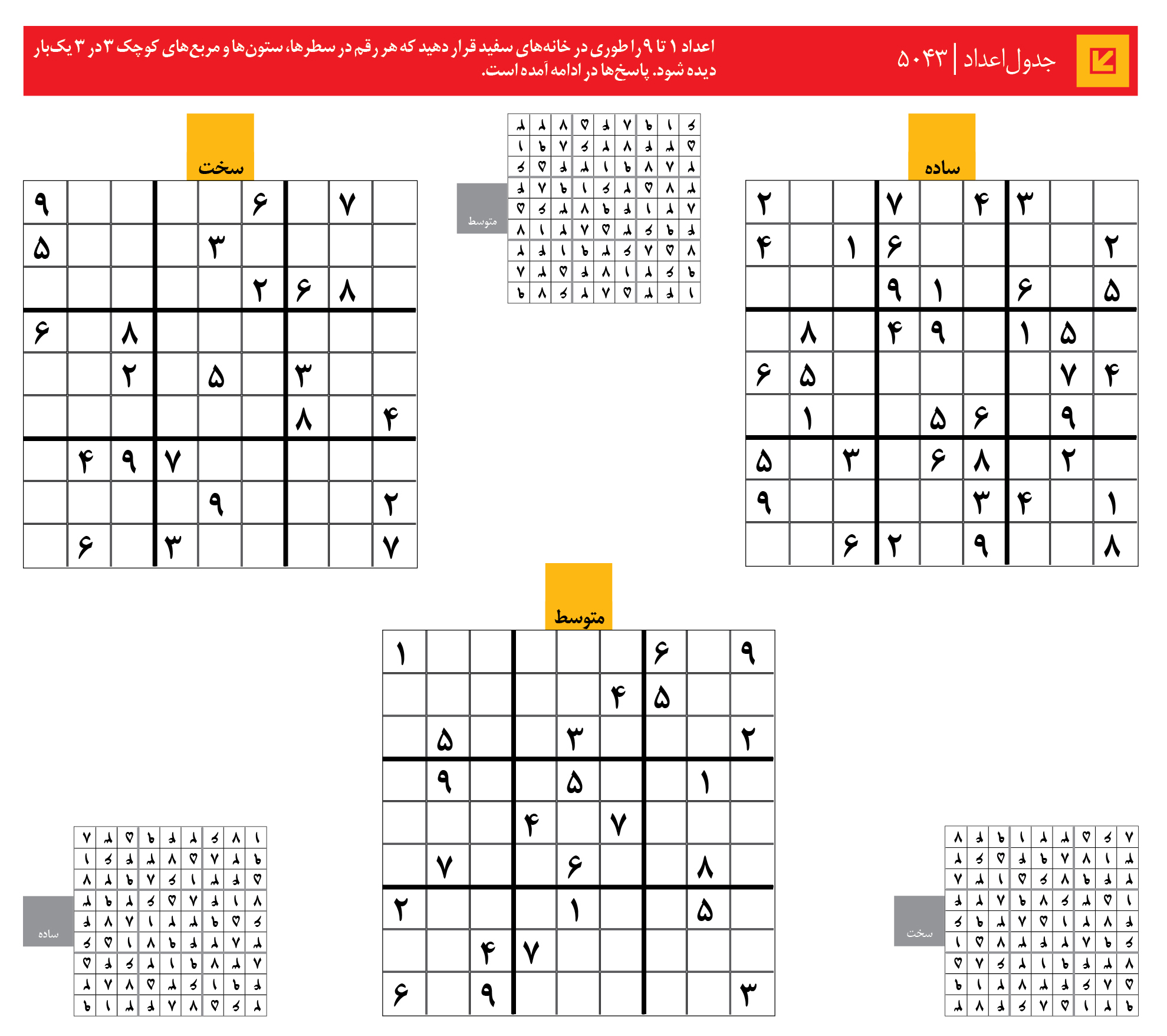 جدول‌اعداد | 5043