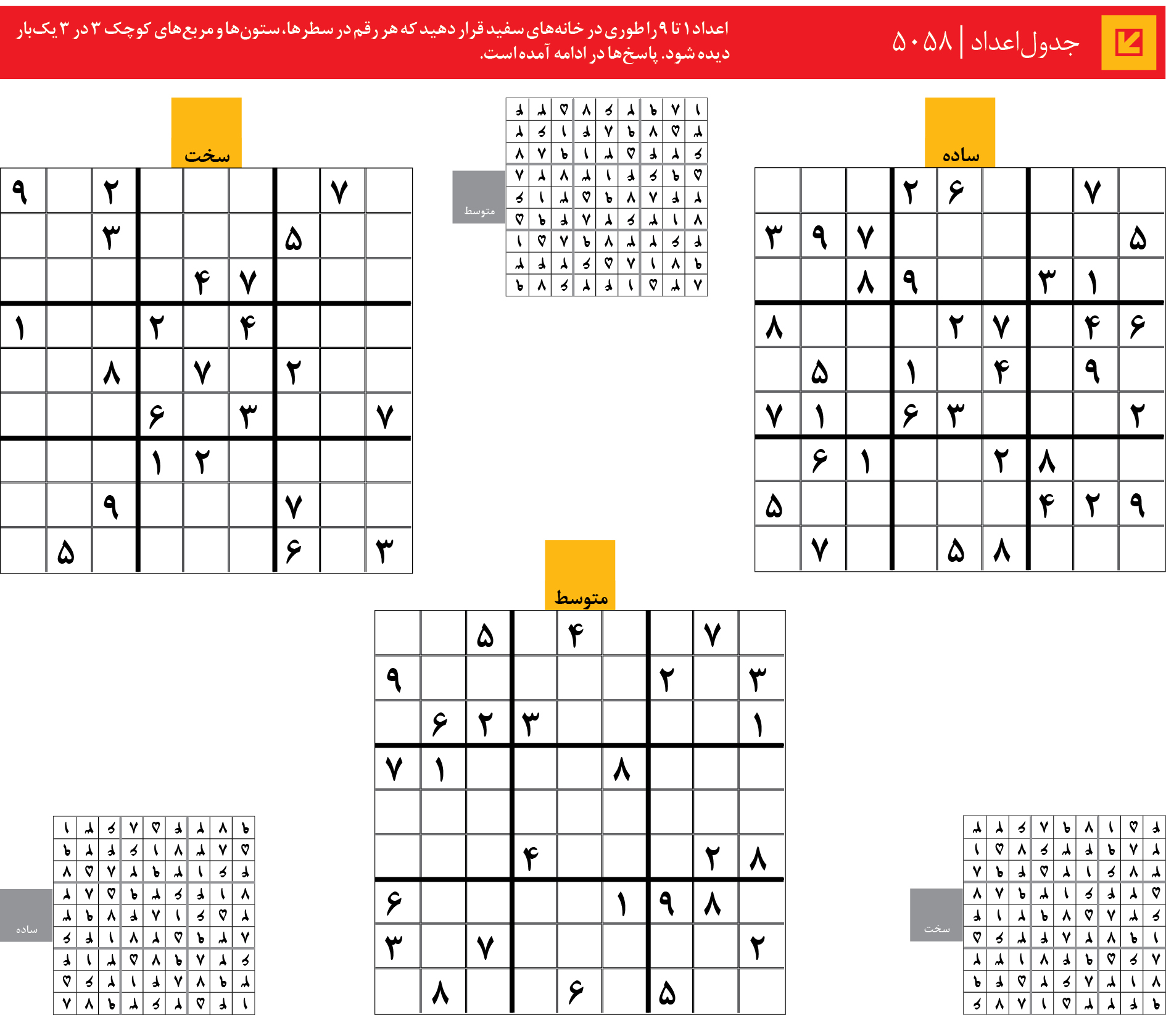 جدول‌اعداد | 5058