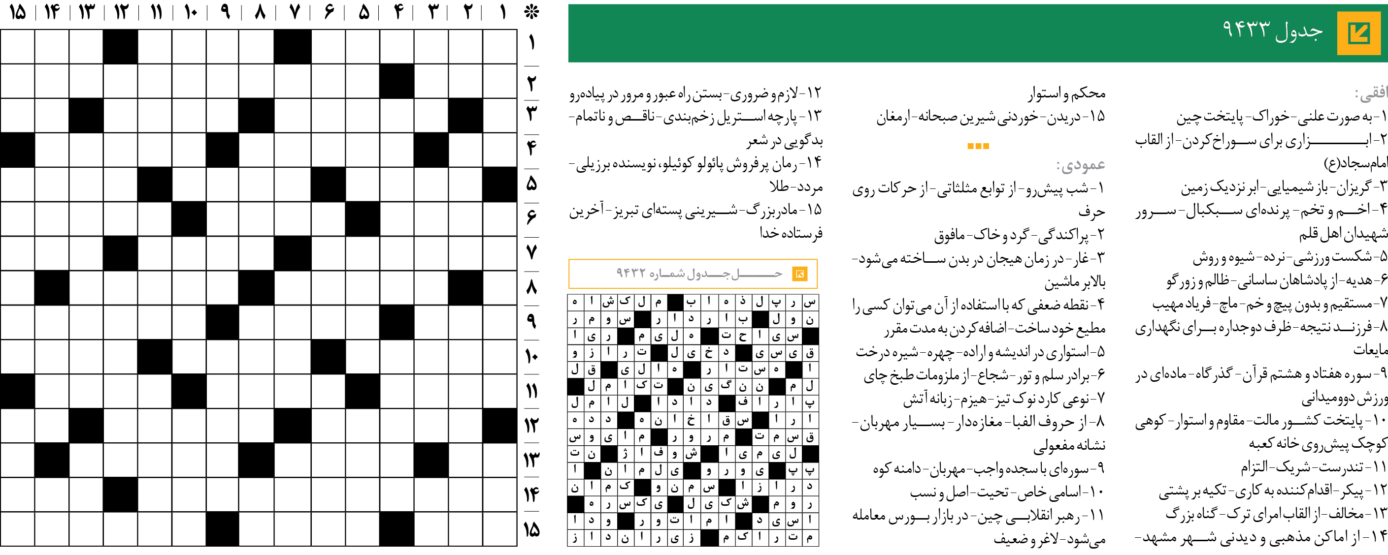 جد‌‌ول 9433