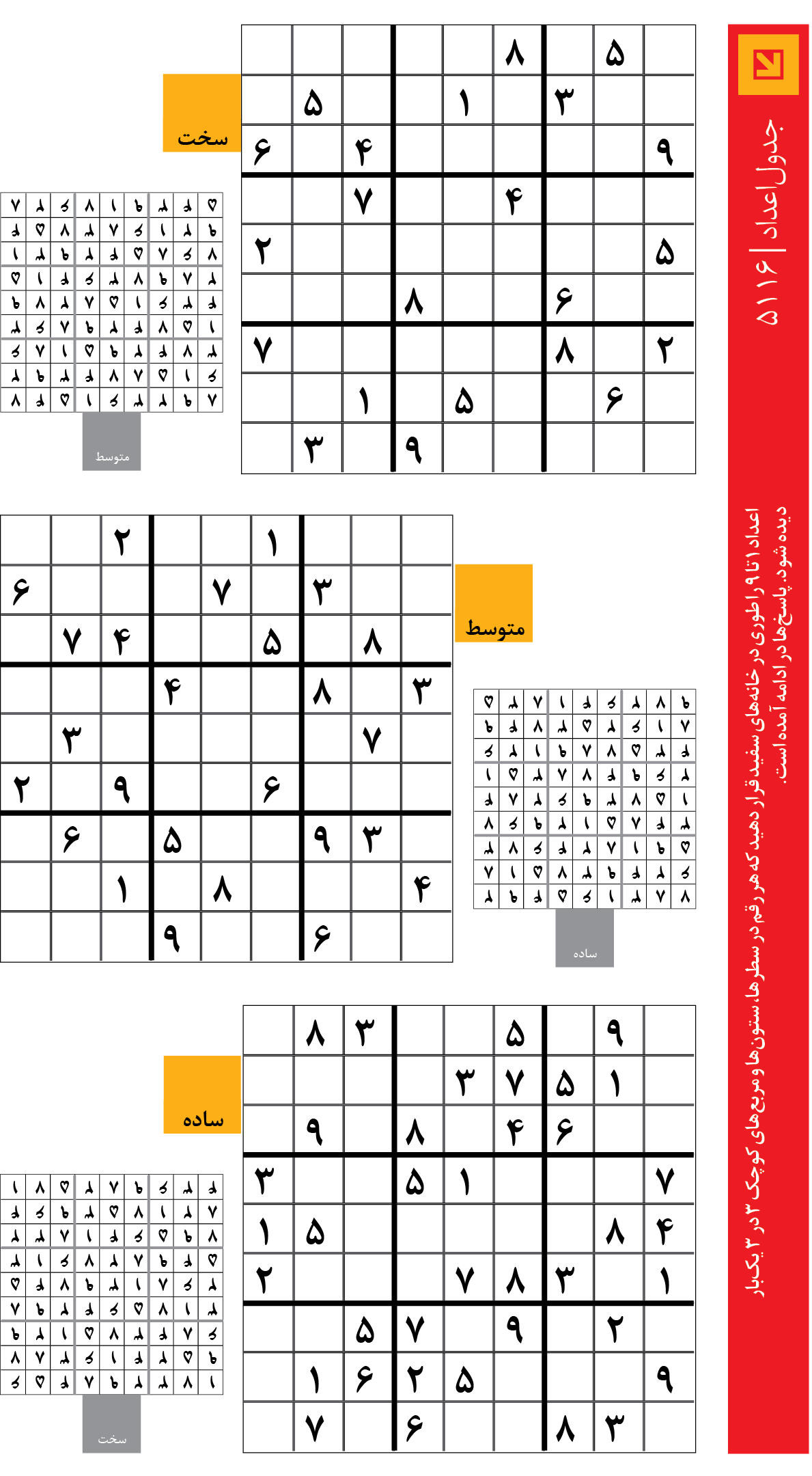 جدول‌اعداد | 5116