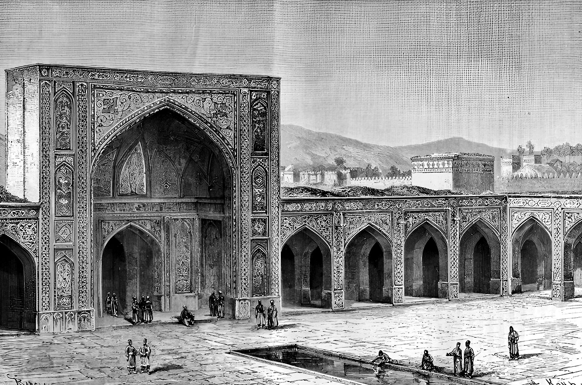 مسجد وکیل شیراز در 1881میلادی