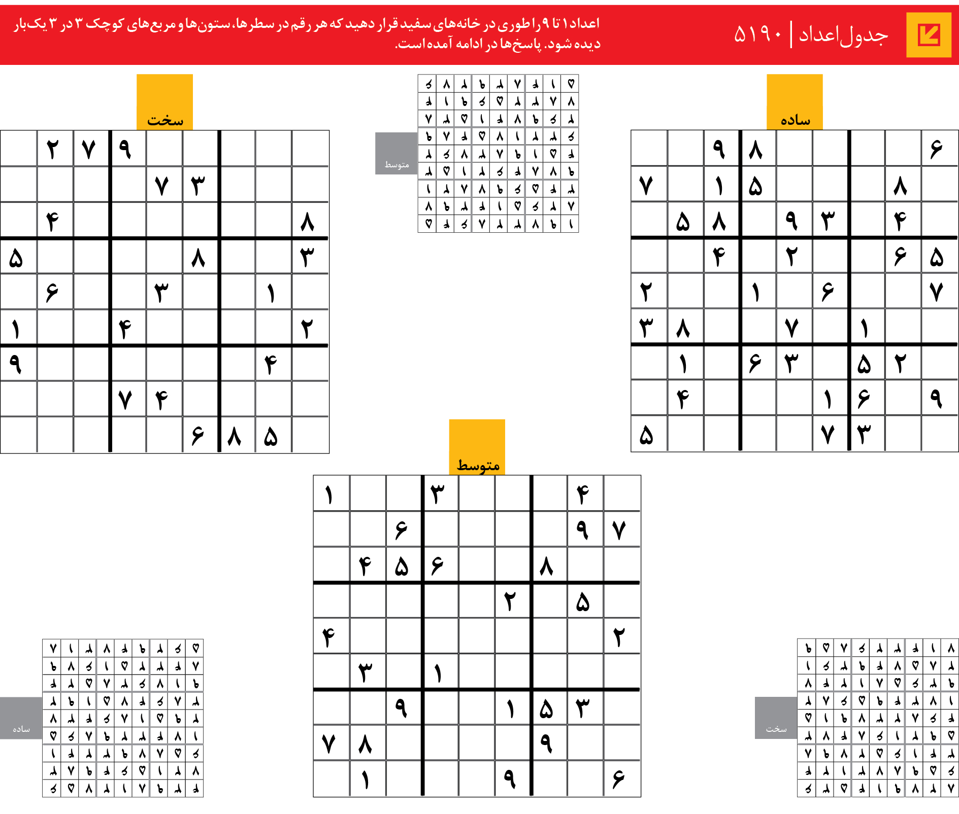 جدول‌اعداد | 5190