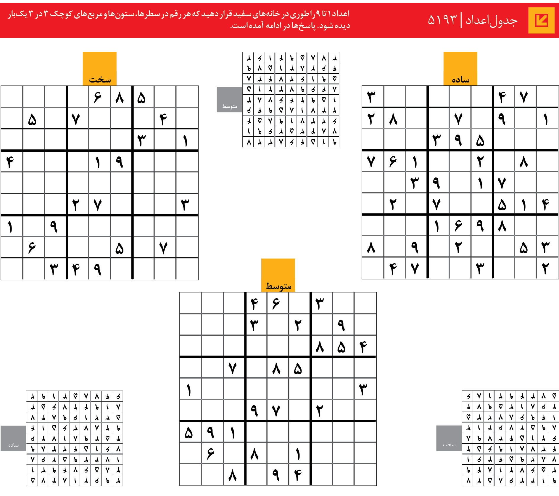 جدول‌اعداد | 5193